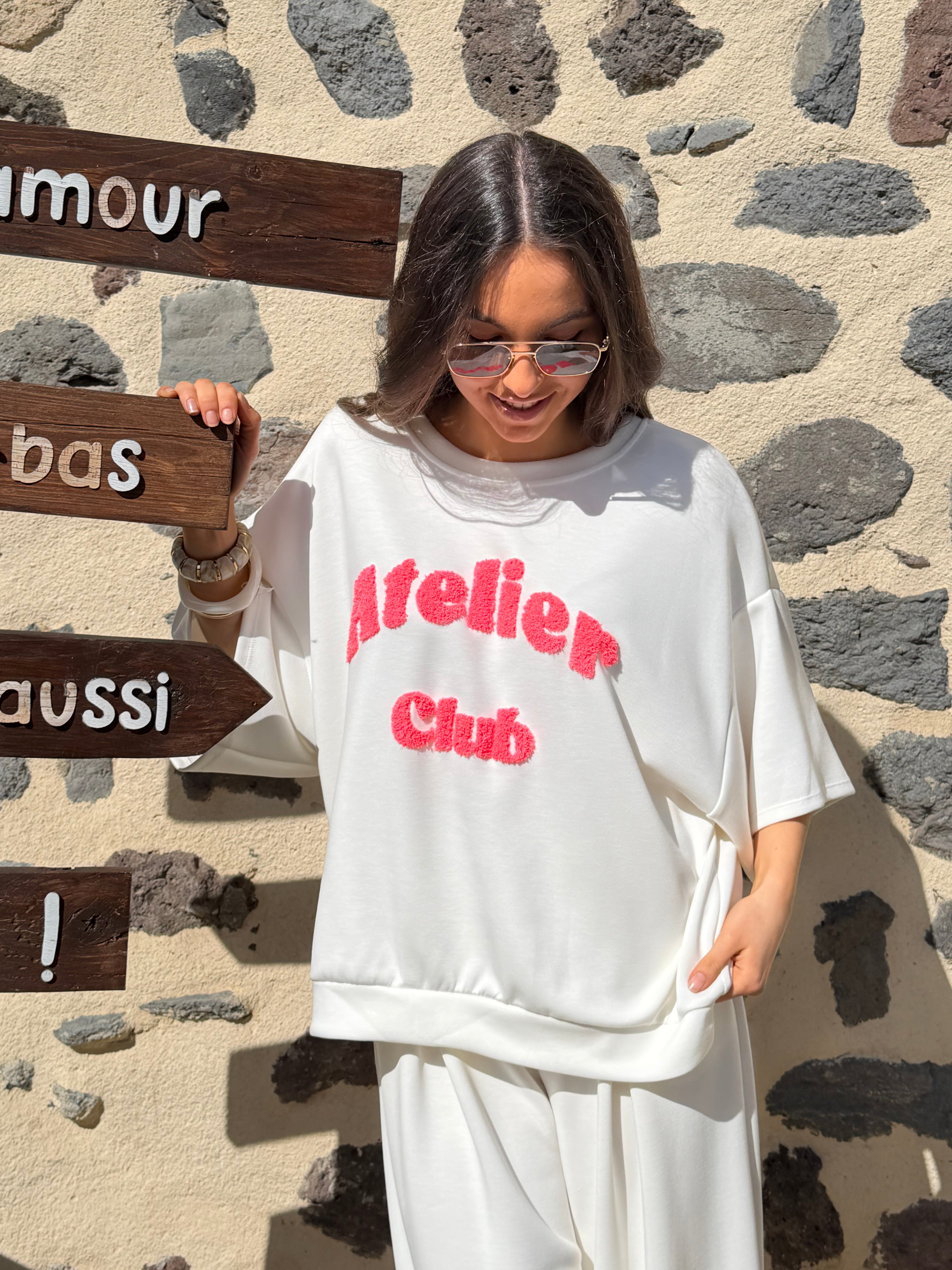 Sweat | HERMINE | Blanc