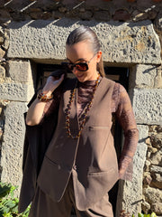 Gilet | ALBA | Chocolat