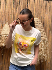 T-shirt | MIRAGE | Blanc Et Jaune