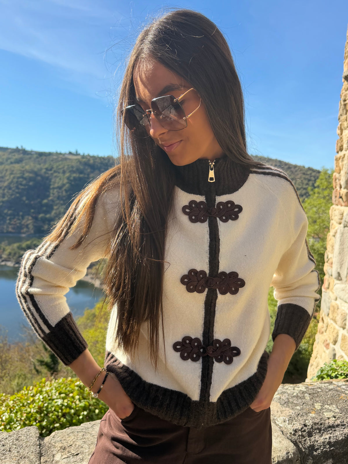Gilet | NEVA | Beige Marron