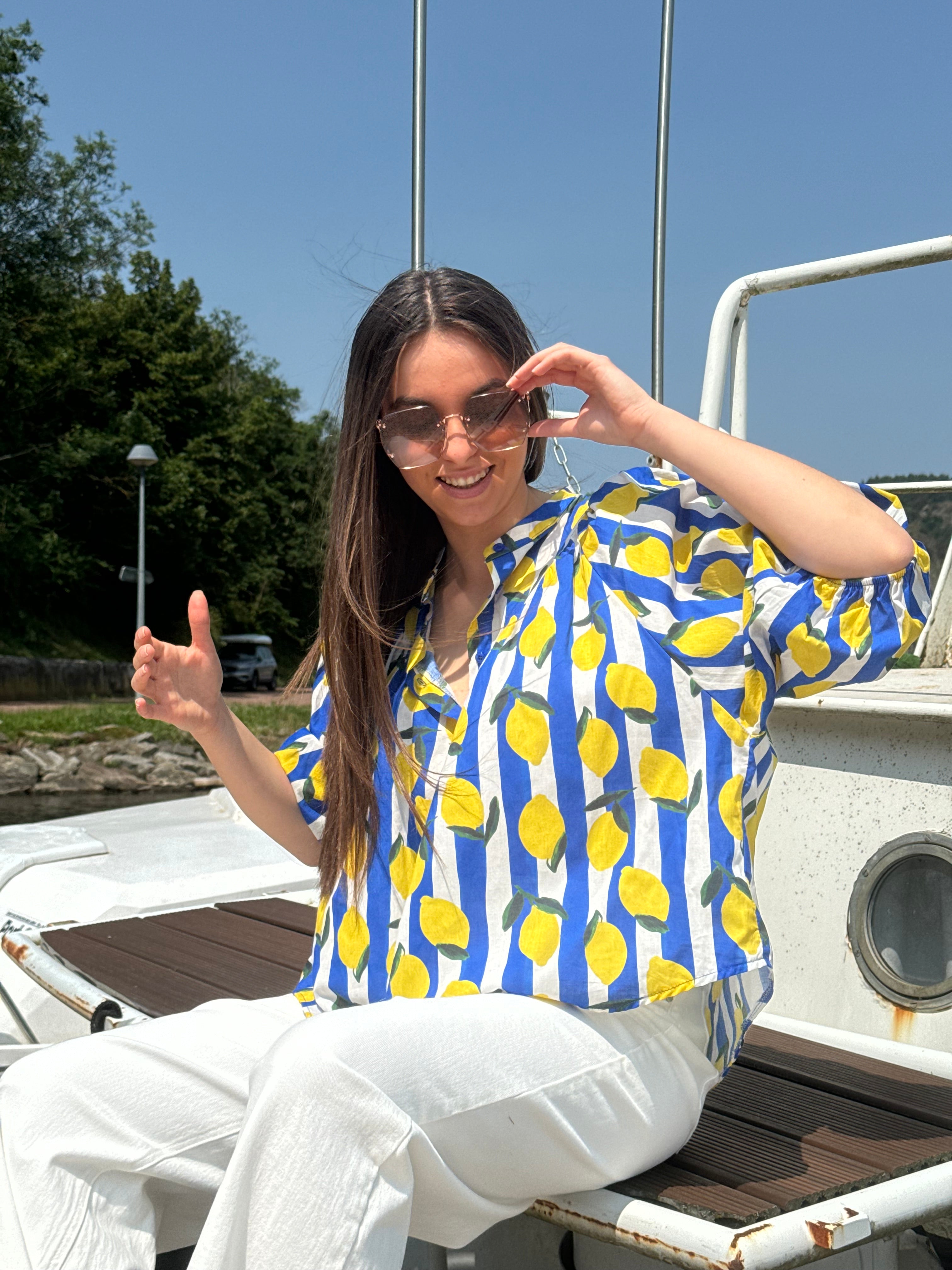 Chemise | MAONA | Jaune fluo Marine