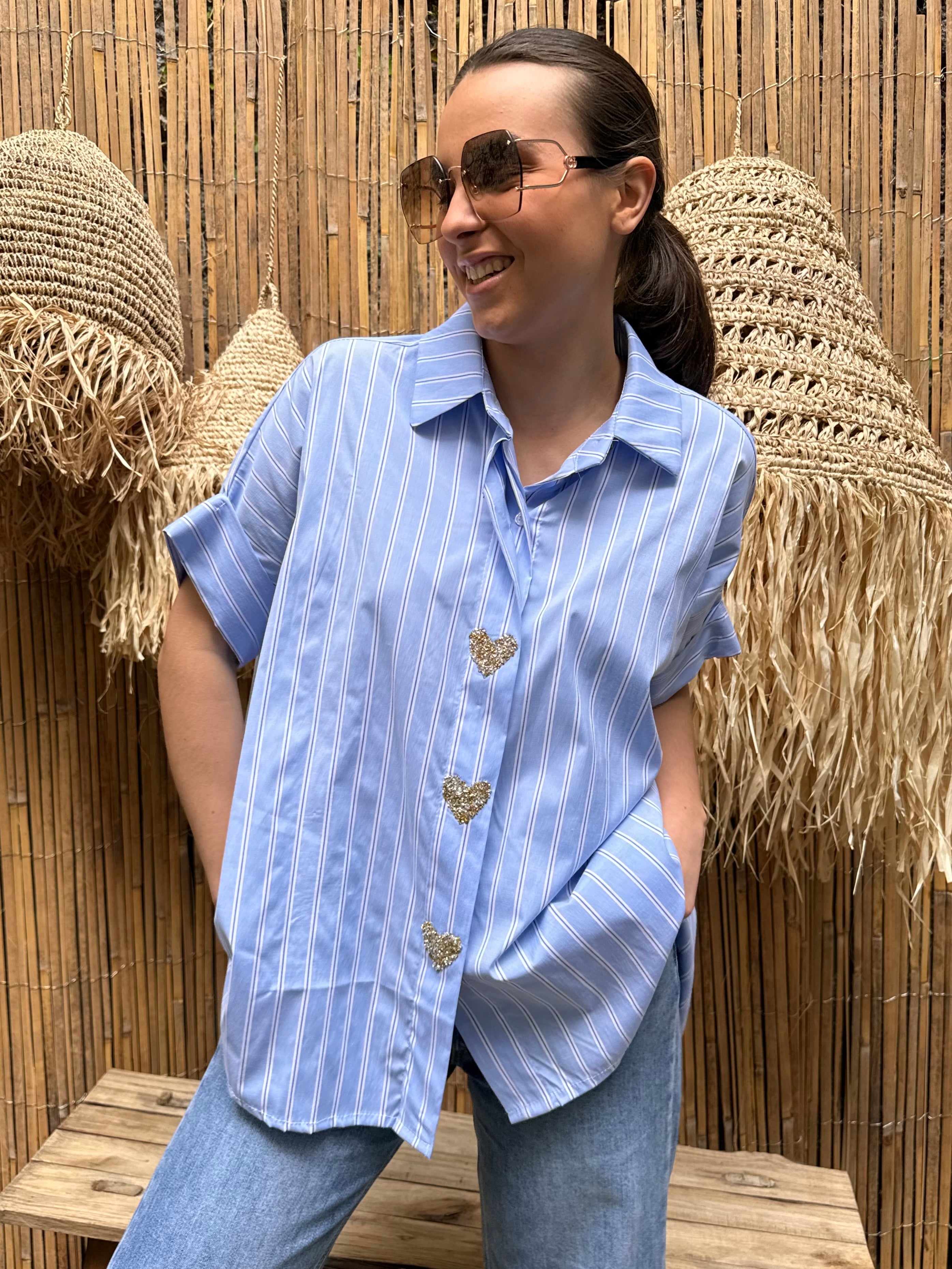 Chemise | LYENA | Coeur Bleu Ciel