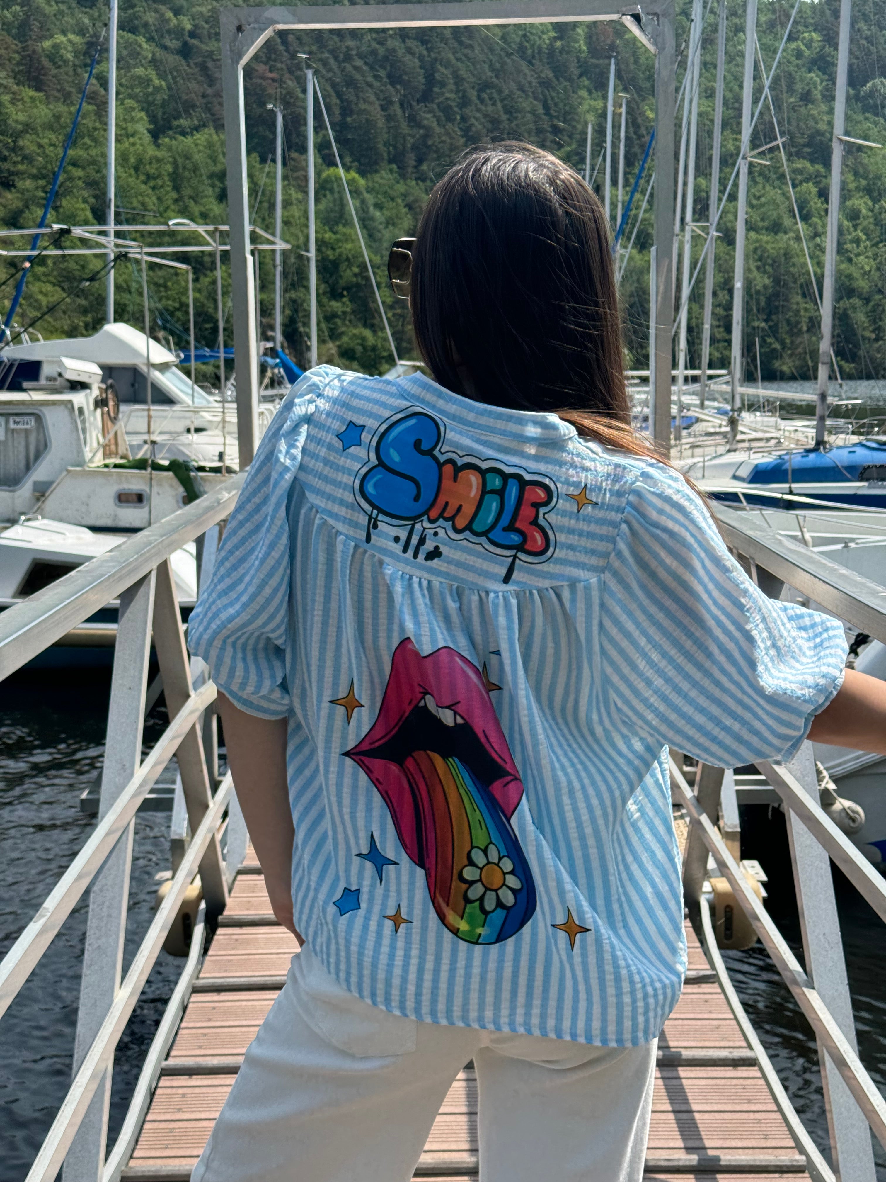 Chemise | TISANA | Bleu Blanc