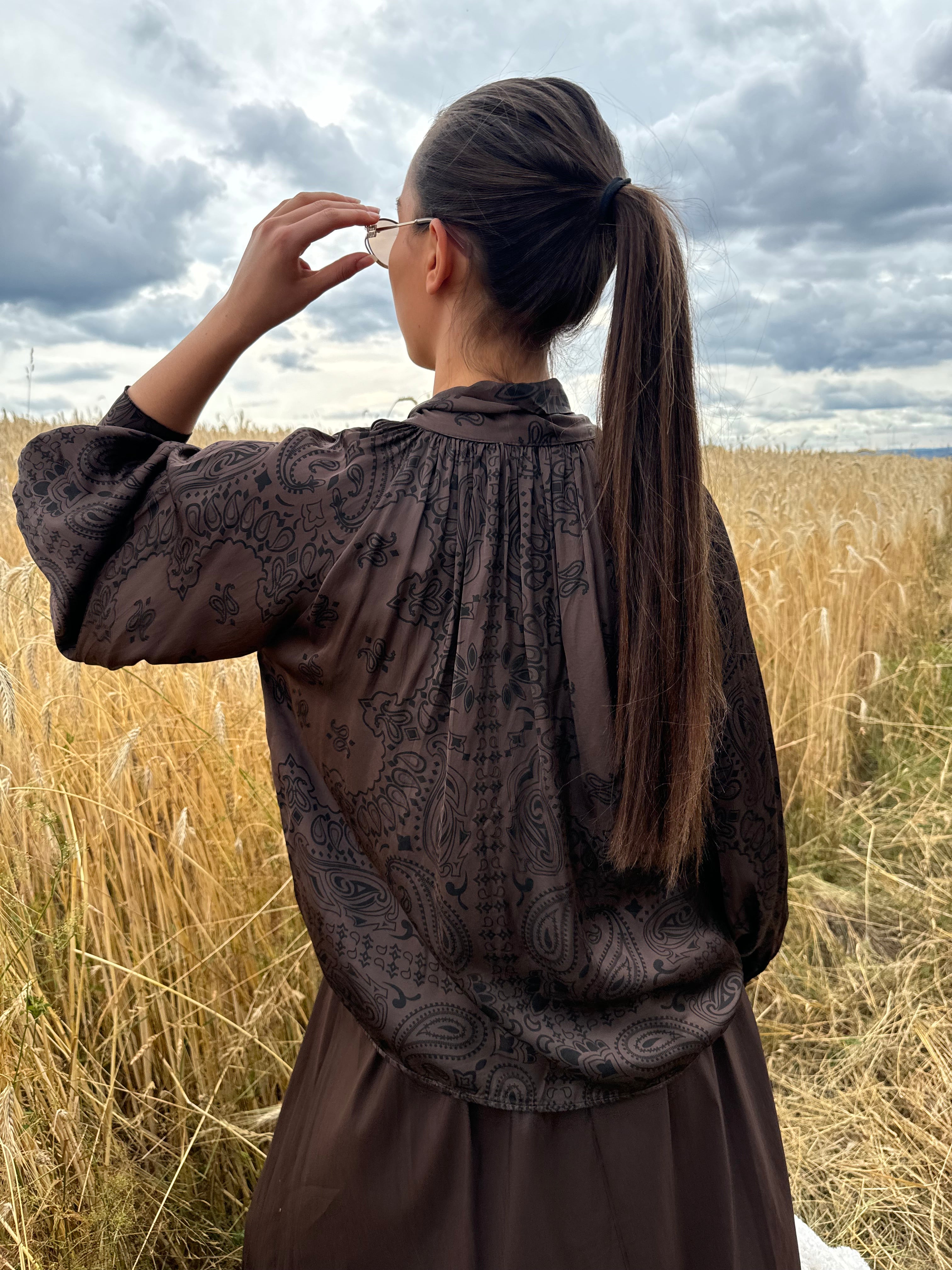 Blouse | GRANGE | Marron bandana