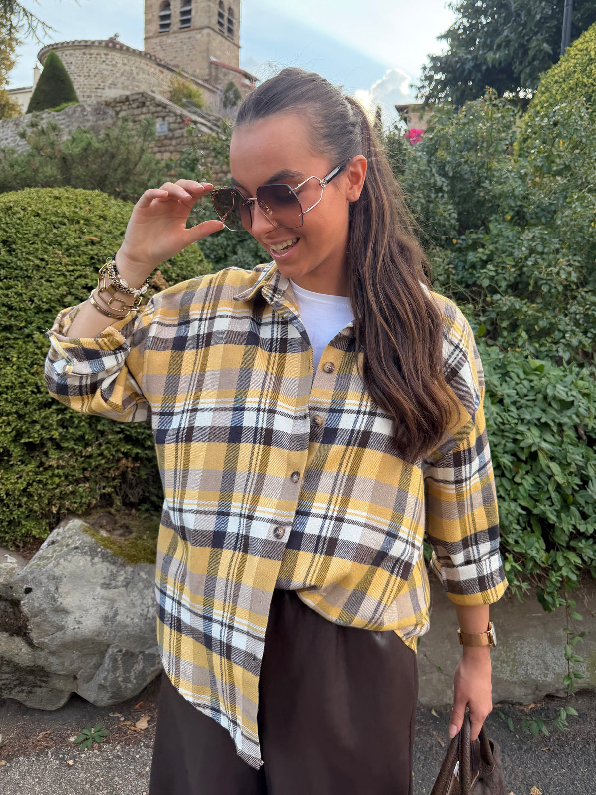 Chemise | LUMIÈRE | Jaune Marron