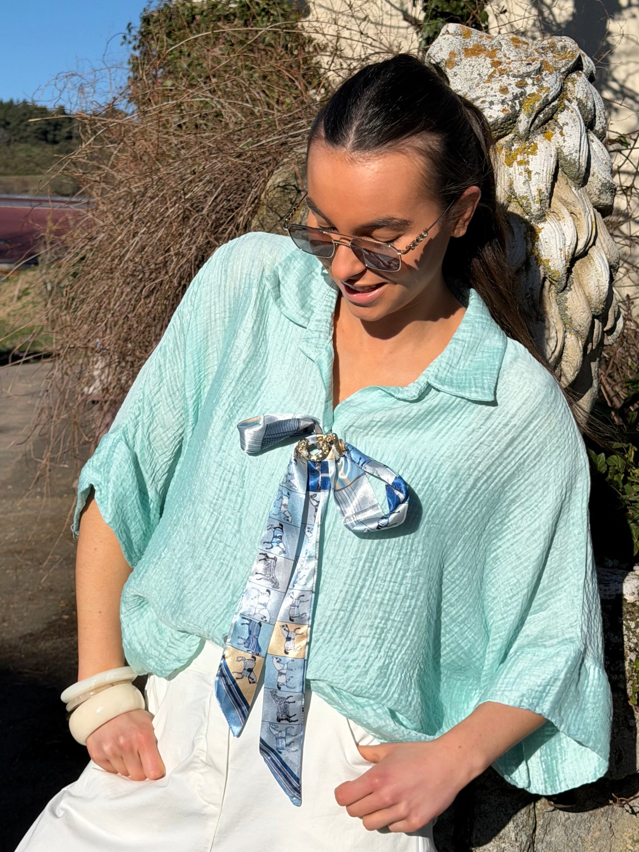 Chemise | SYLVAINE | Turquoise