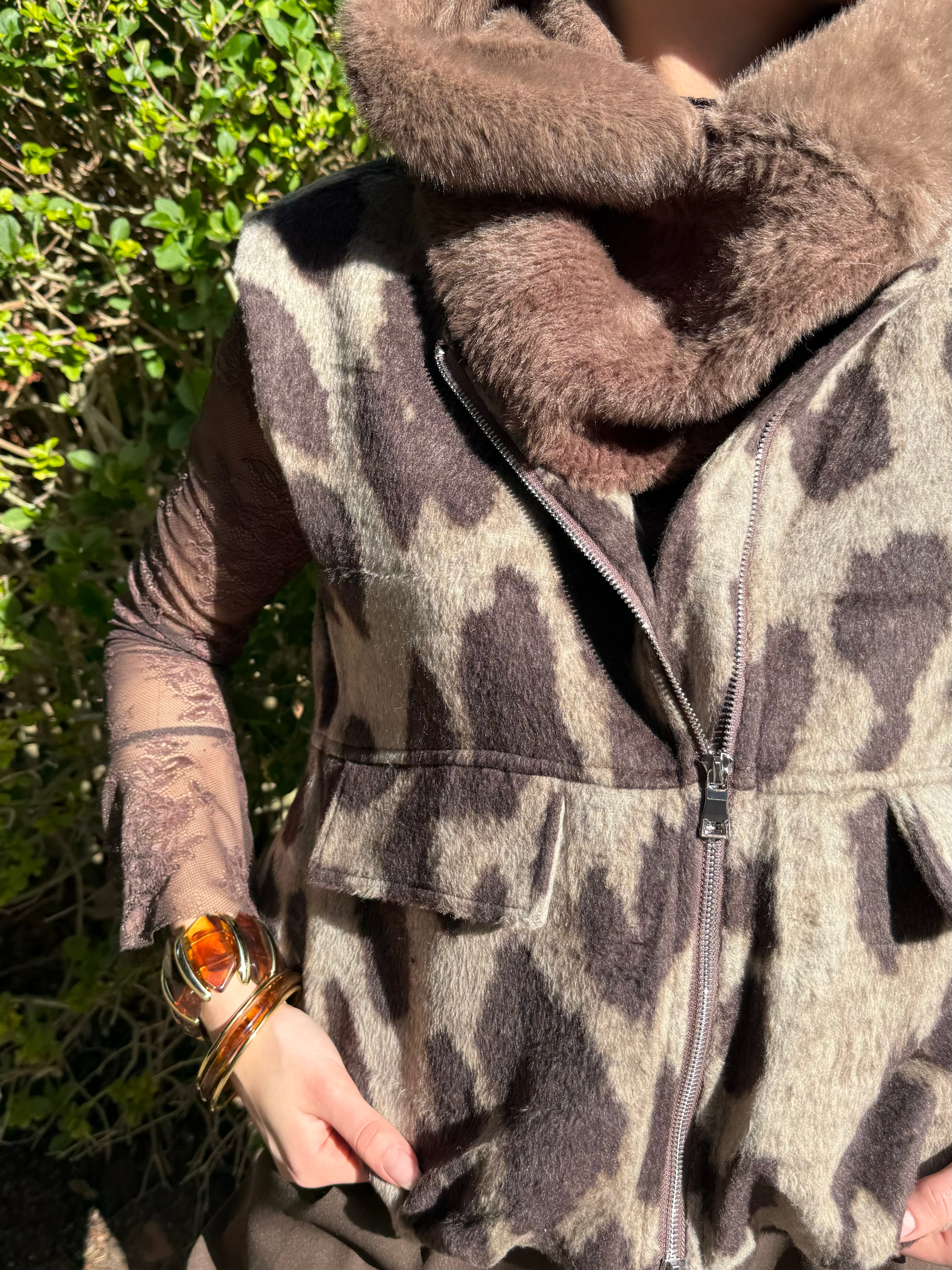 Veste | SIENNA | Marron léopard