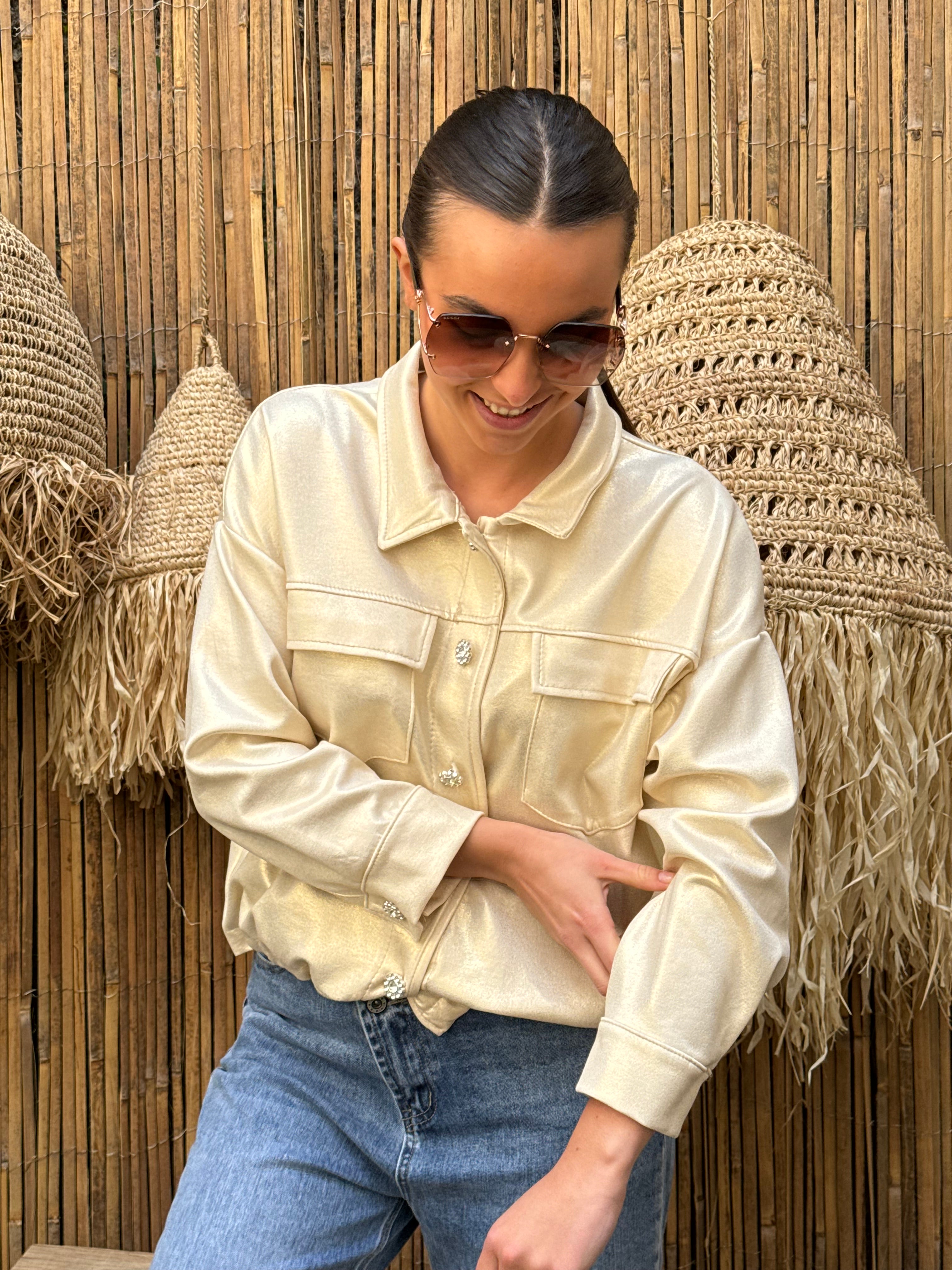Veste | DOREA | Beige Et Doré