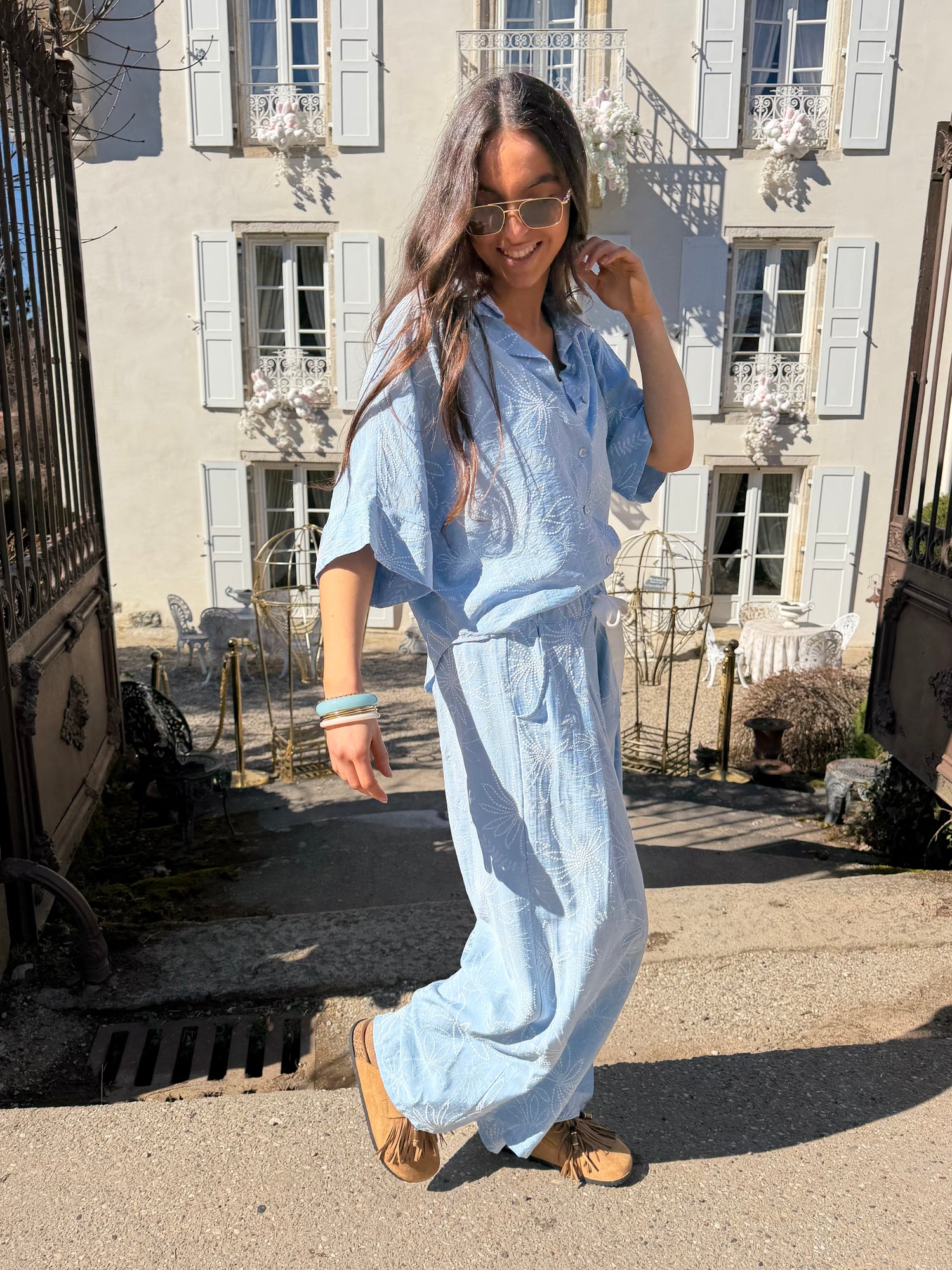 Blouse | OPALINE | Bleu ciel
