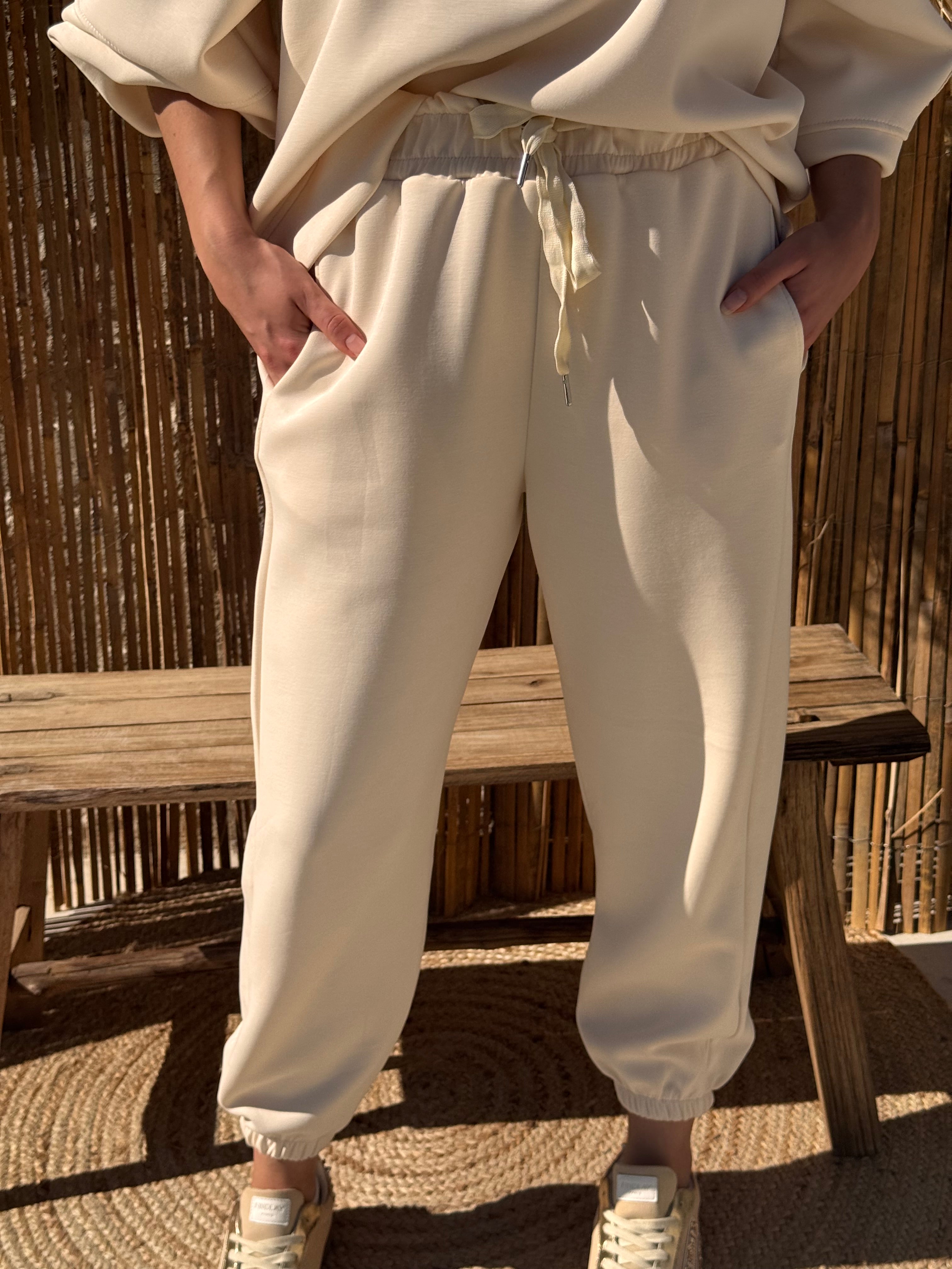 Ensemble Sweat Et Jogging  | ELORA | Beige