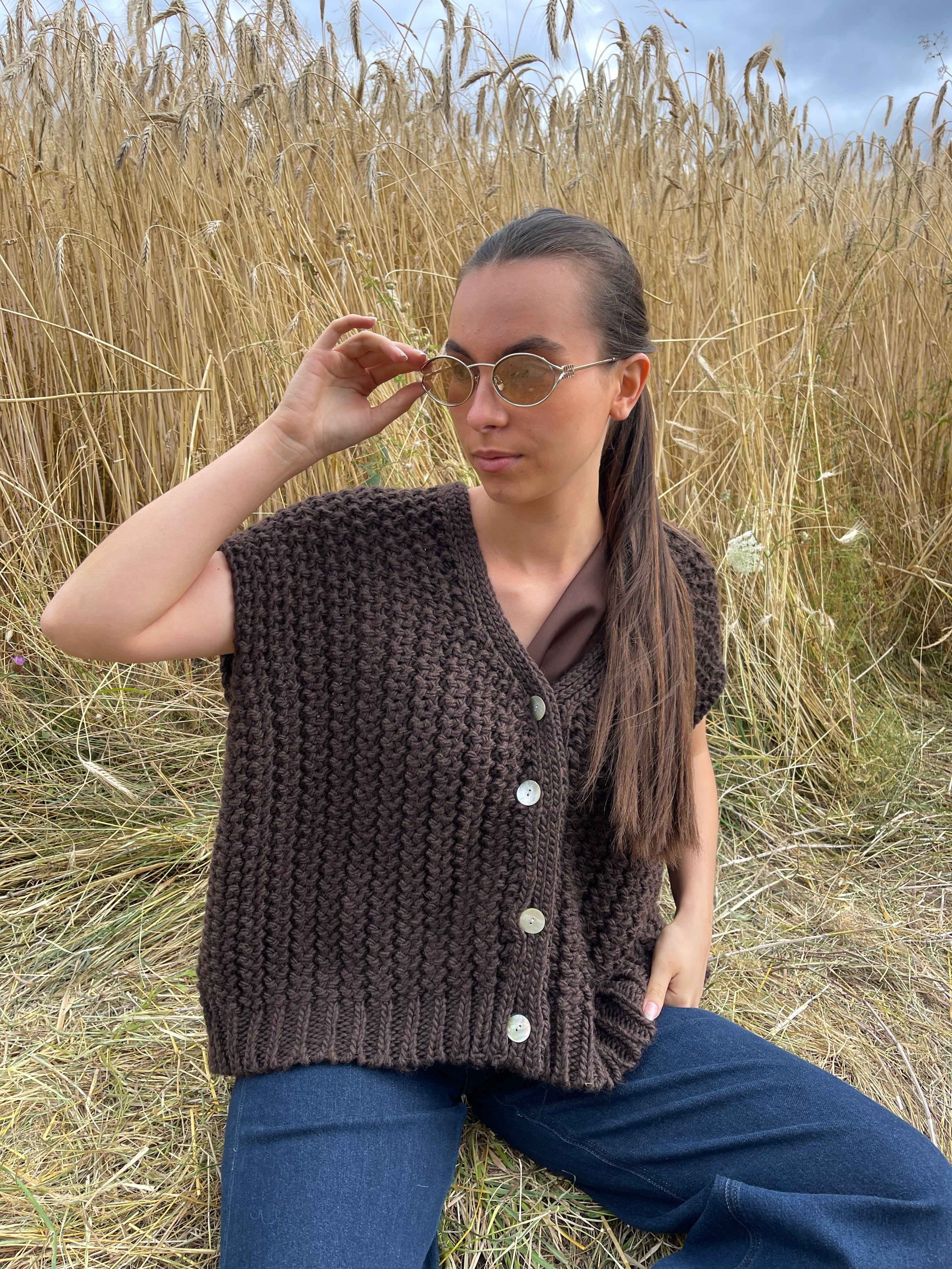 Gilet | GRAIN | Marron