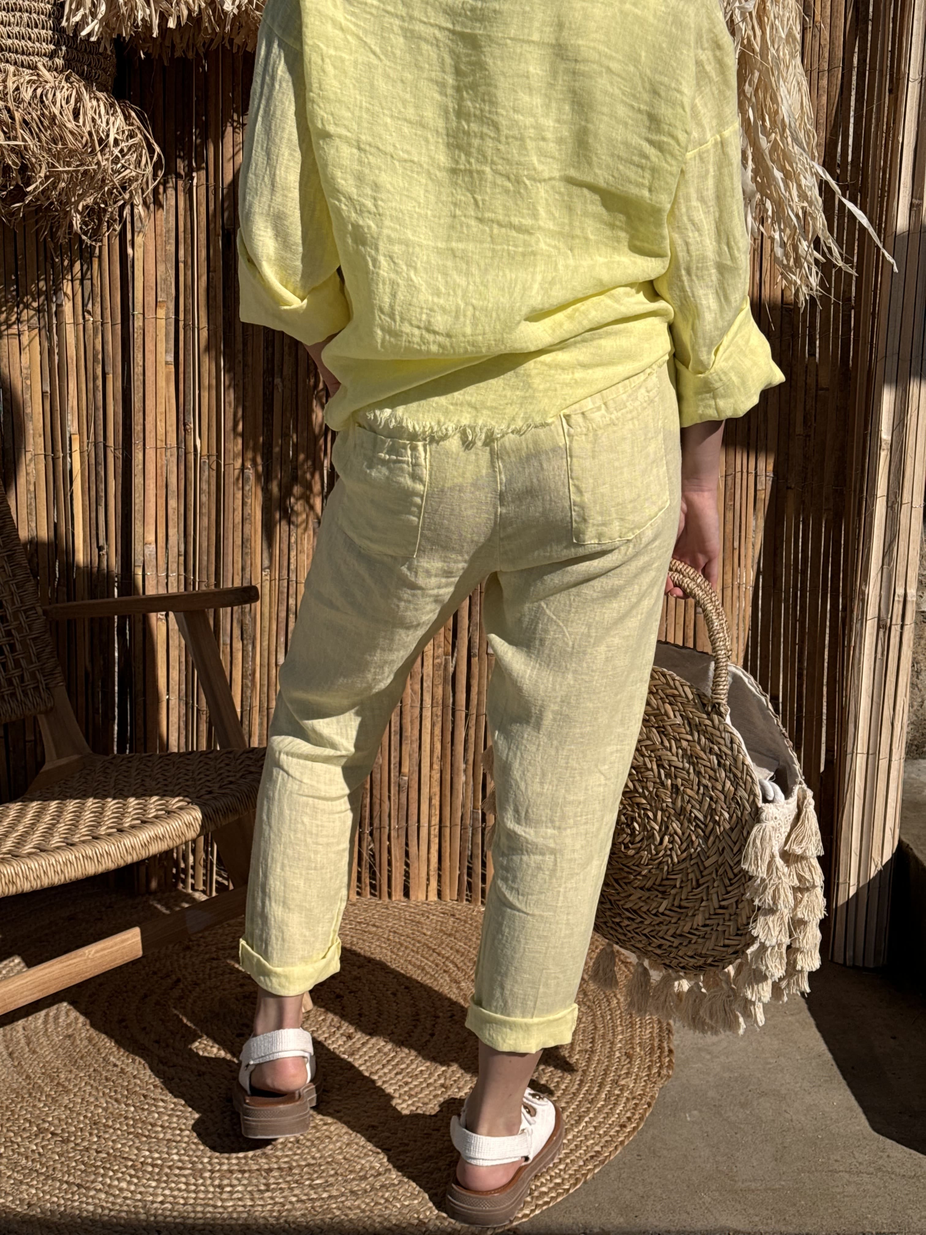 Pantalon | AVA | Jaune