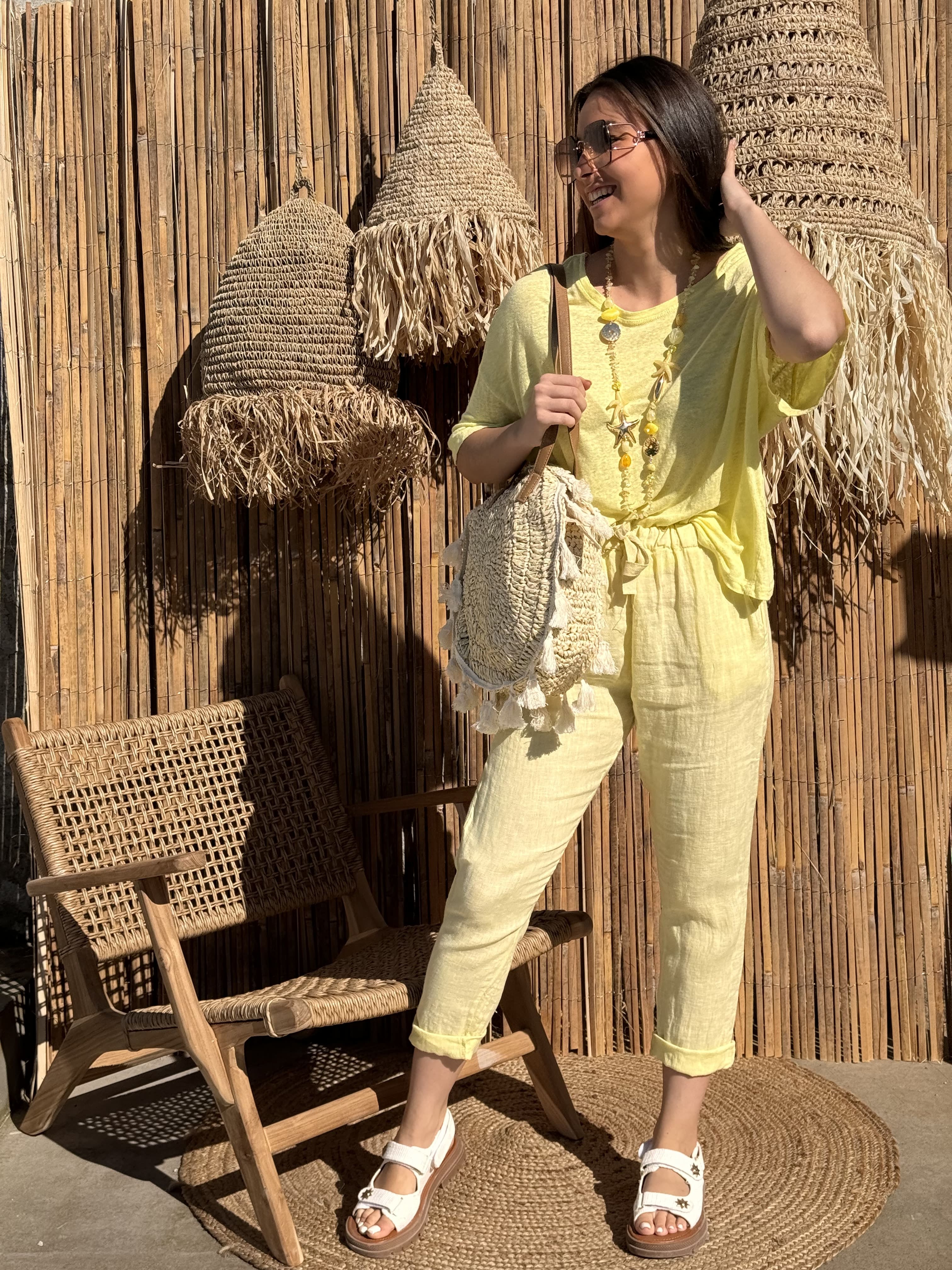 Pantalon | AVA | Jaune