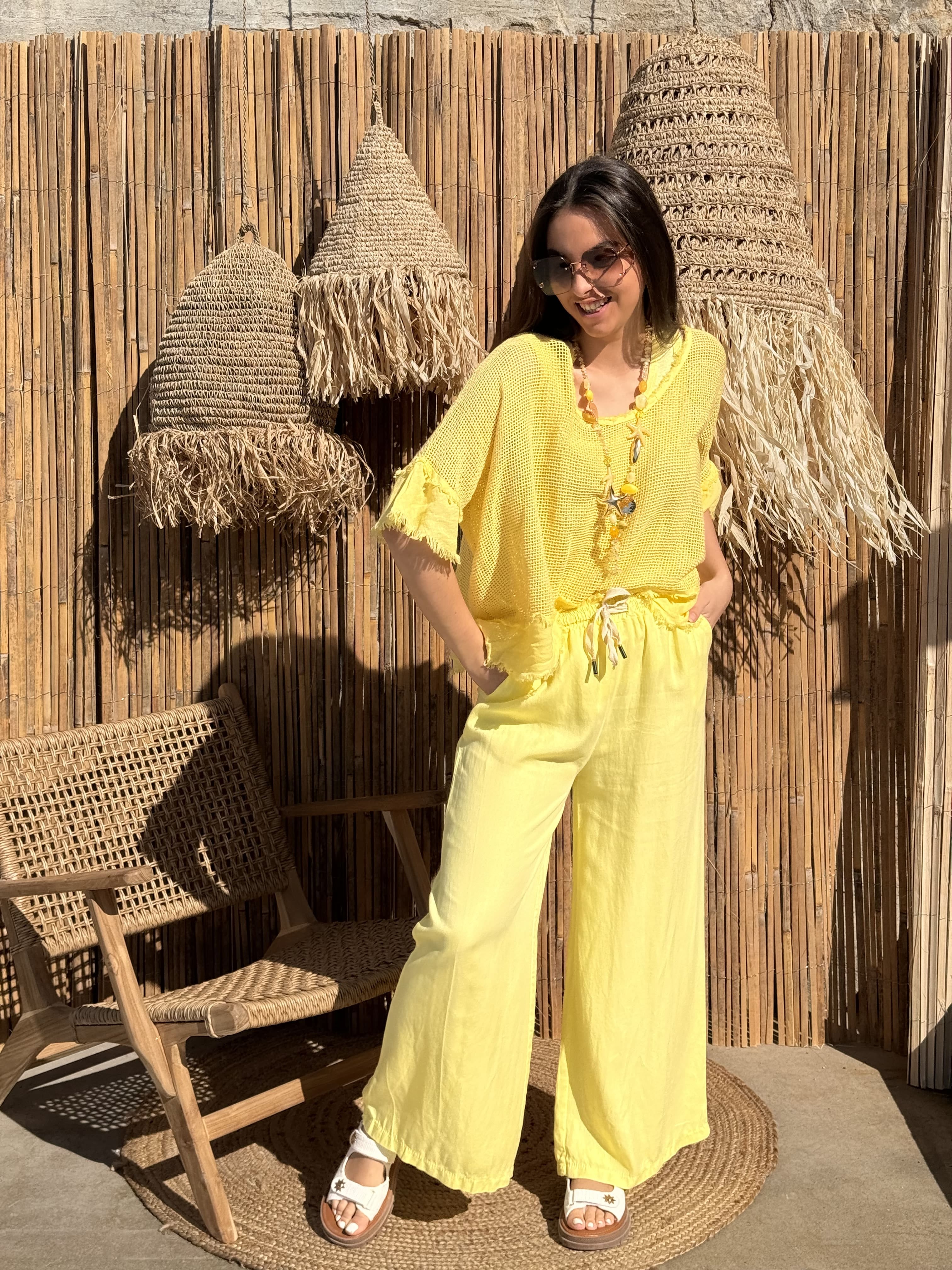 Pantalon | FITO | Jaune