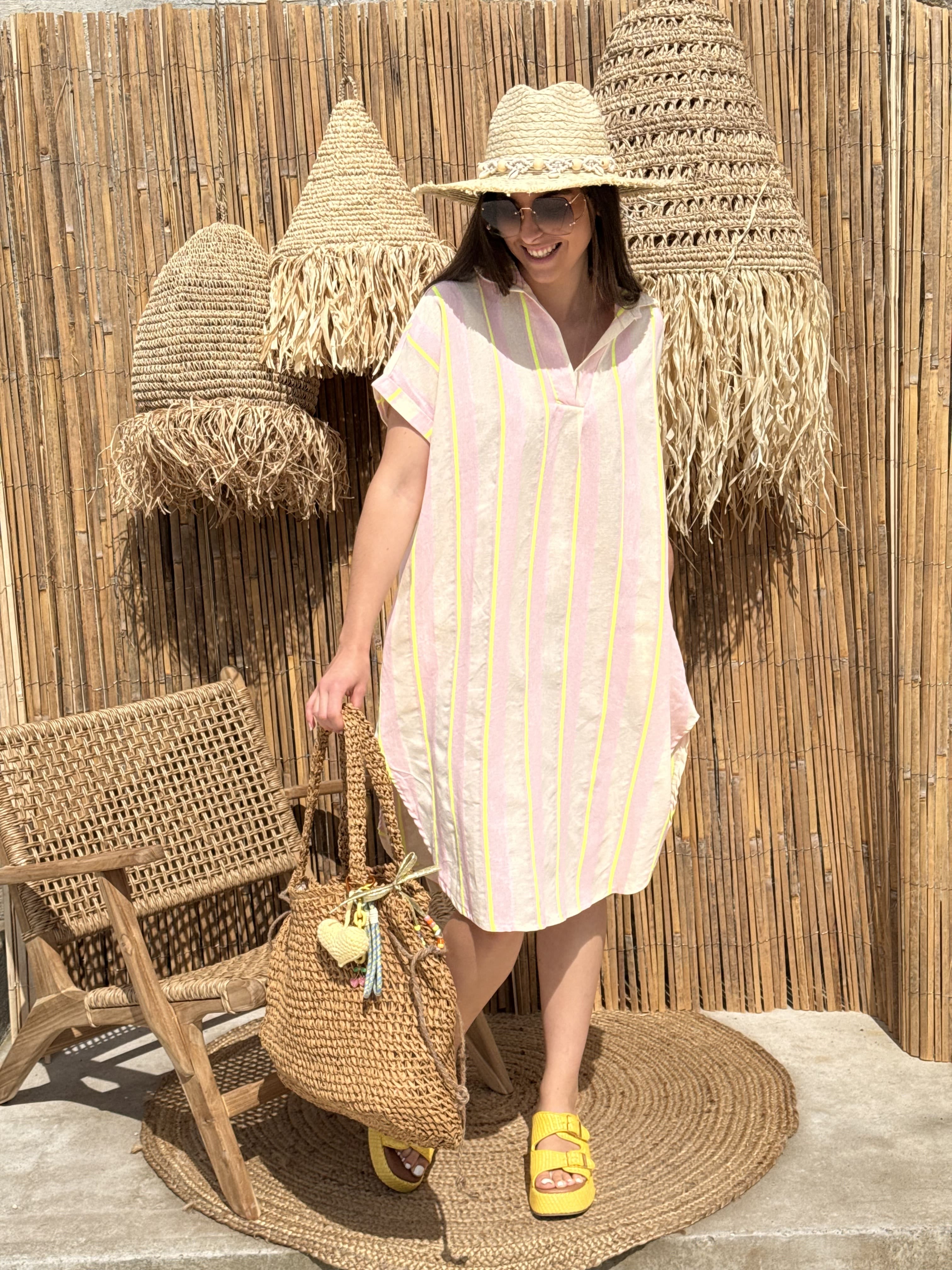 Robe | LUMA | Rose Et Jaune