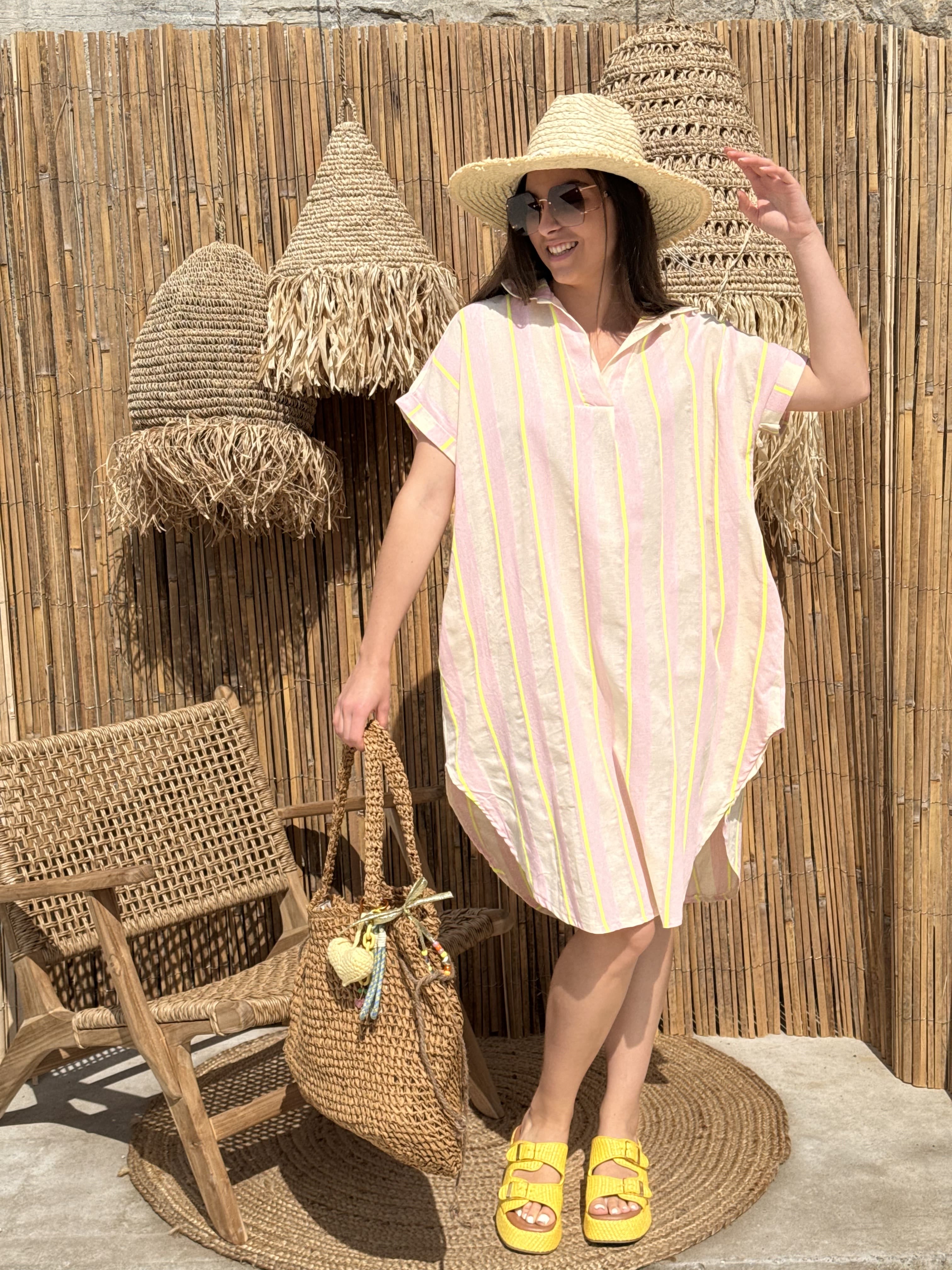Robe | LUMA | Rose Et Jaune