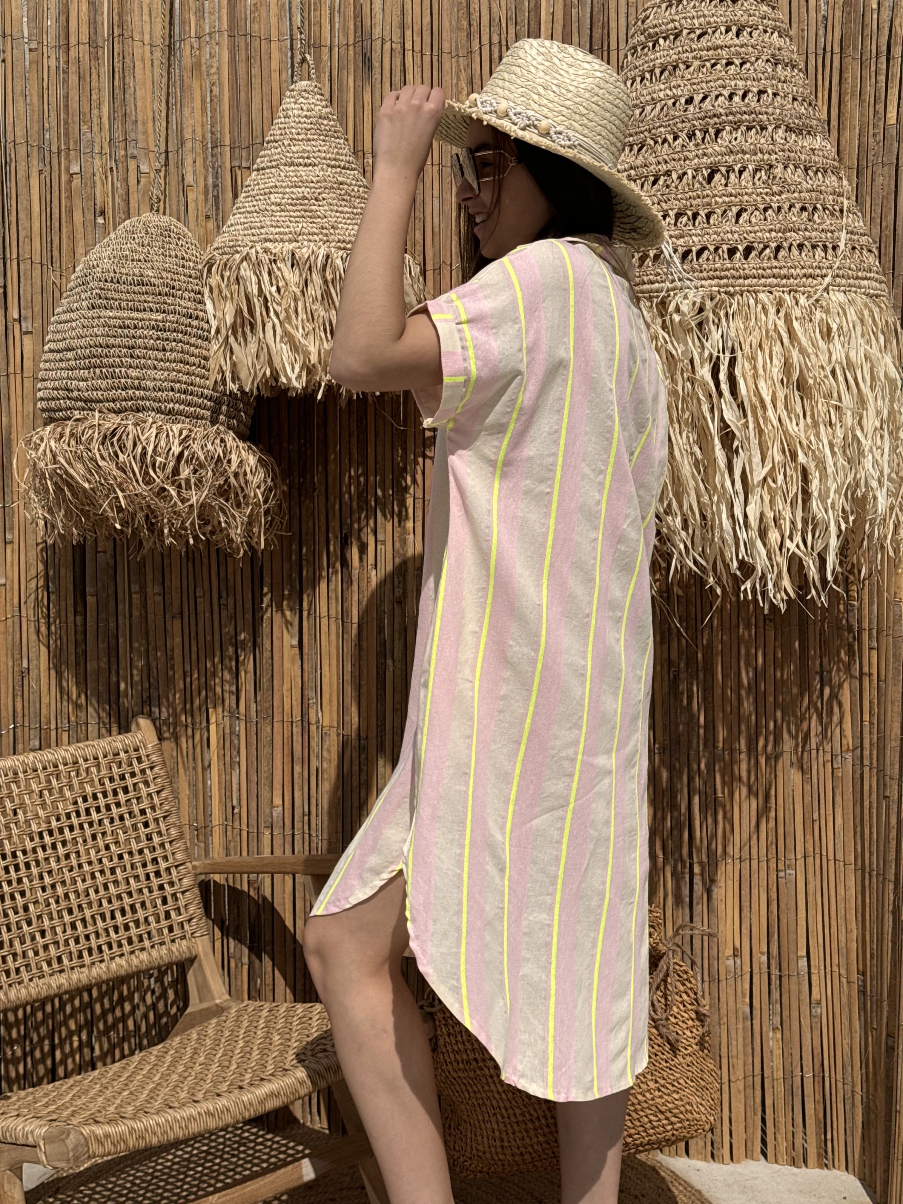 Robe | LUMA | Rose Et Jaune