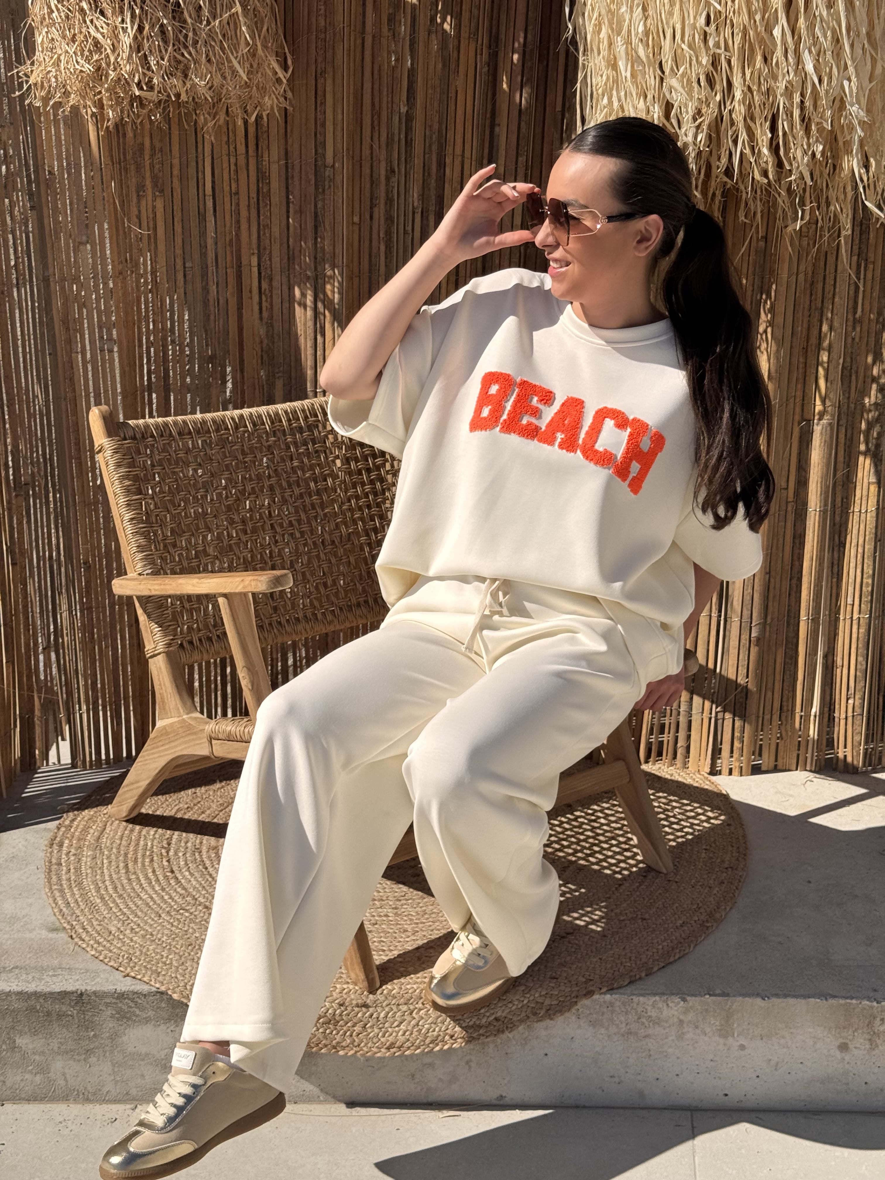 Sweat | MALOU | Blanc Orange