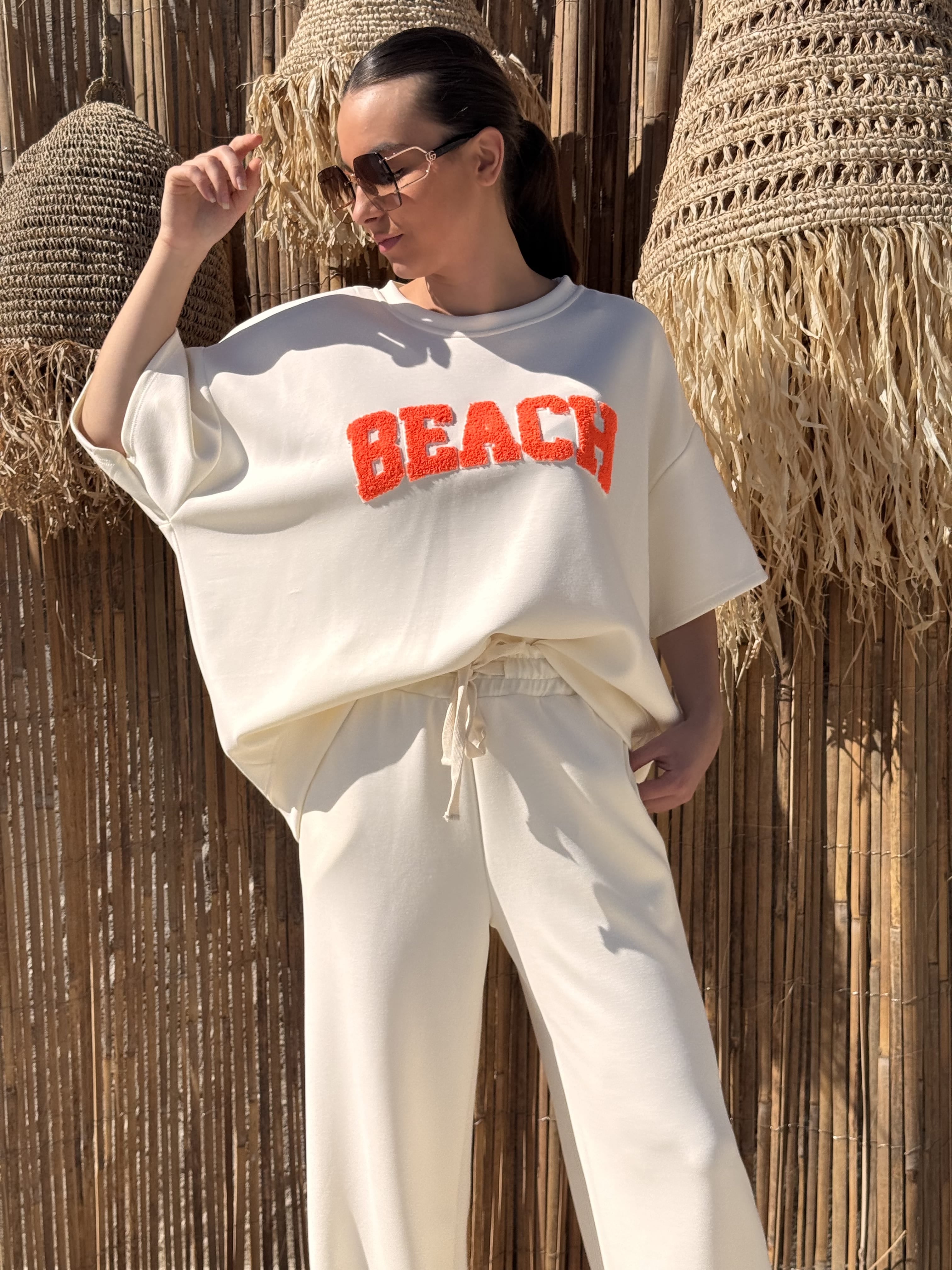 Sweat | MALOU | Blanc Orange