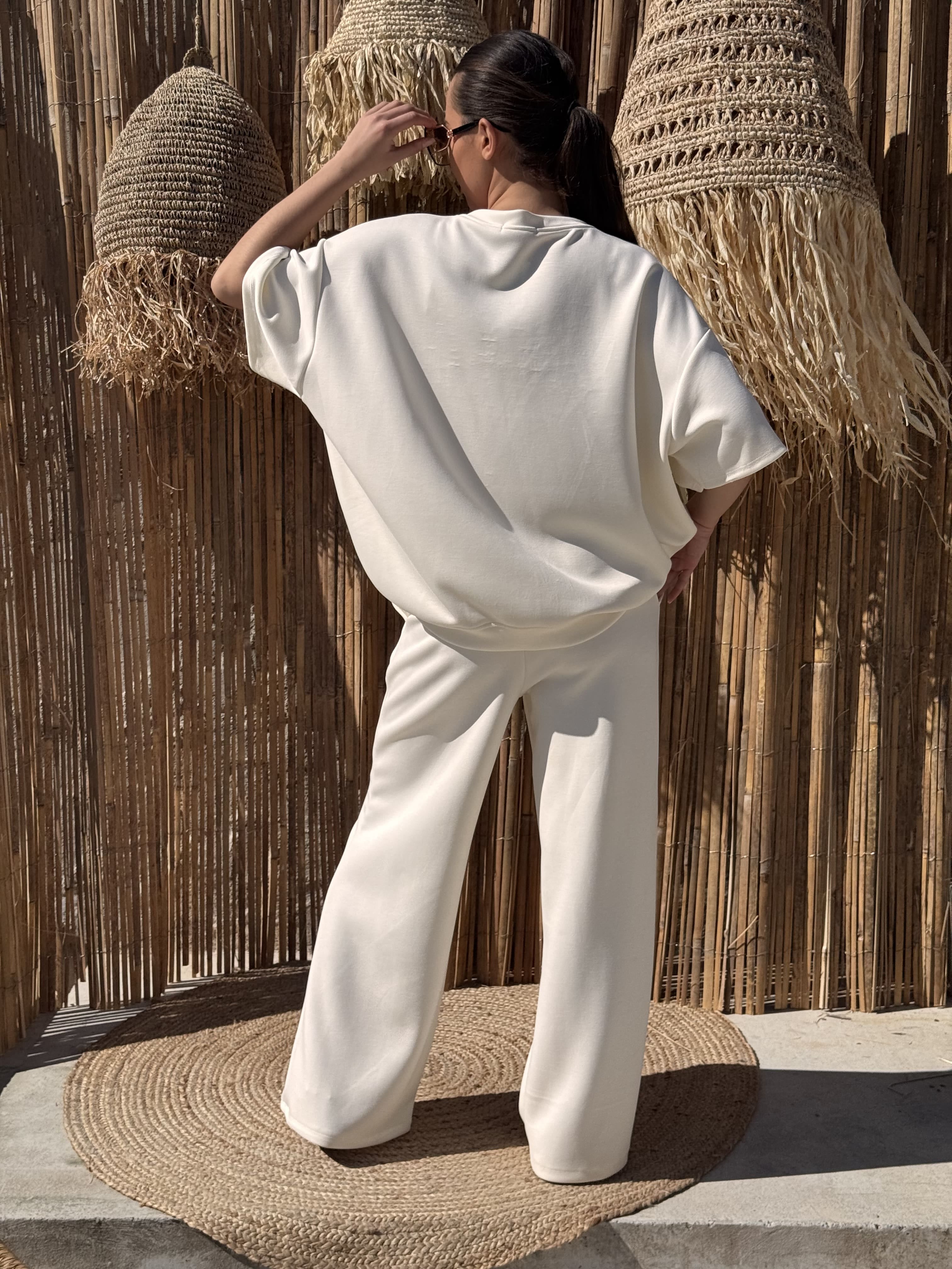 Sweat | MALOU | Blanc Orange