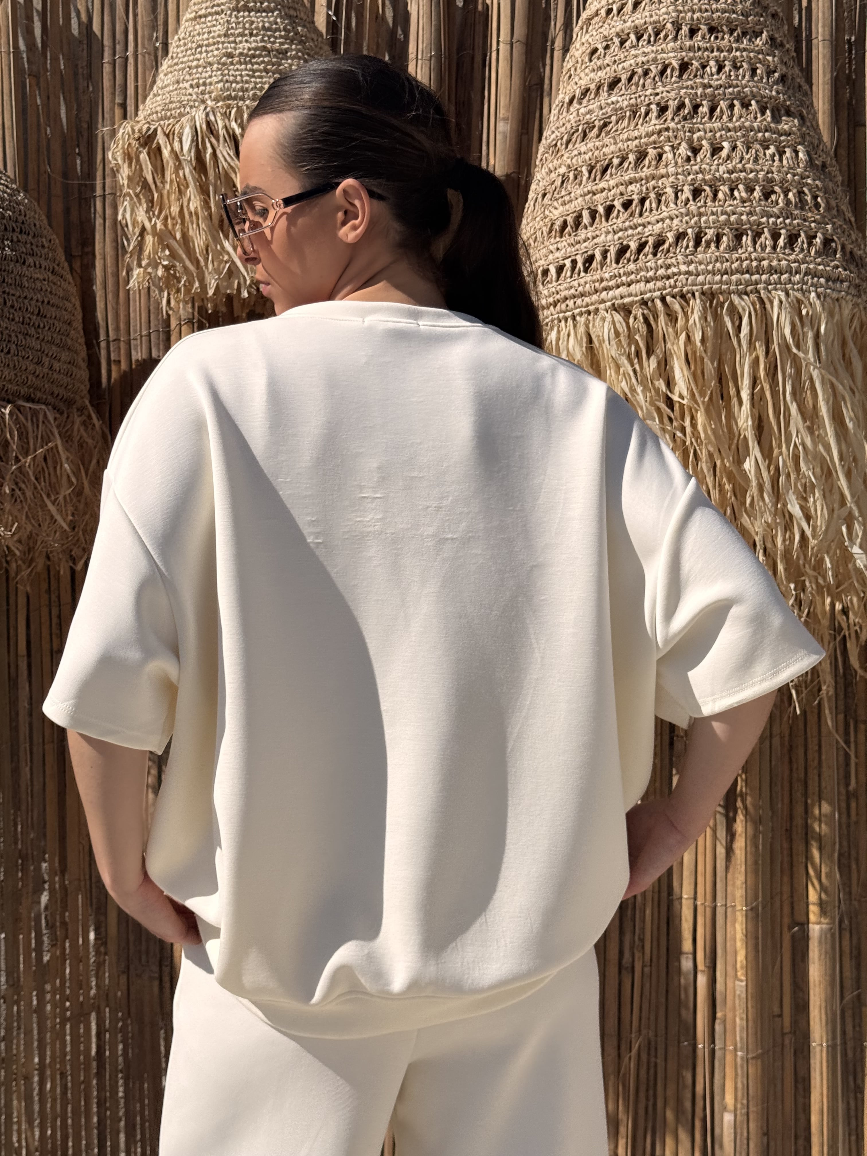 Sweat | MALOU | Blanc Orange