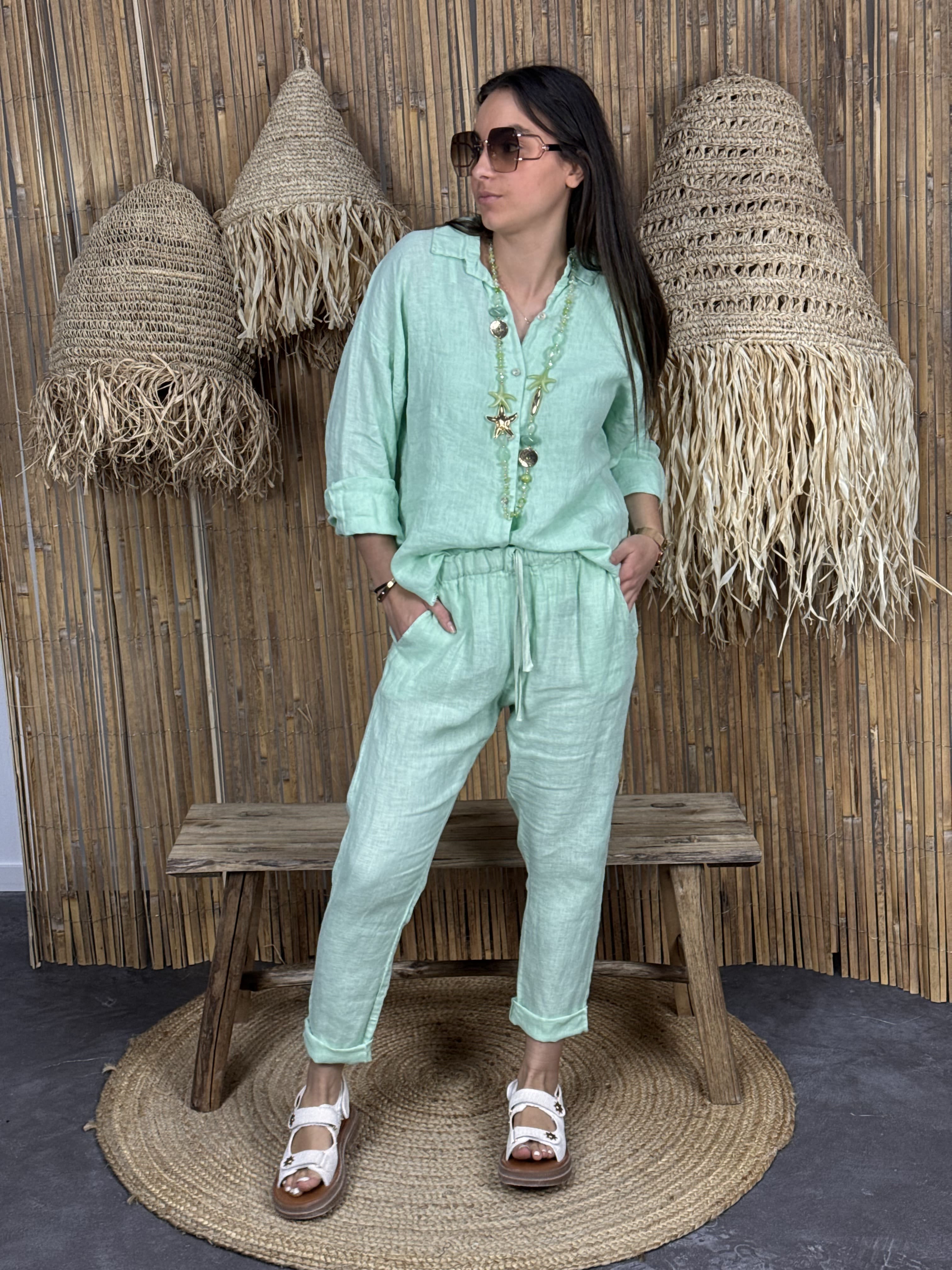 Pantalon | AVA | Vert