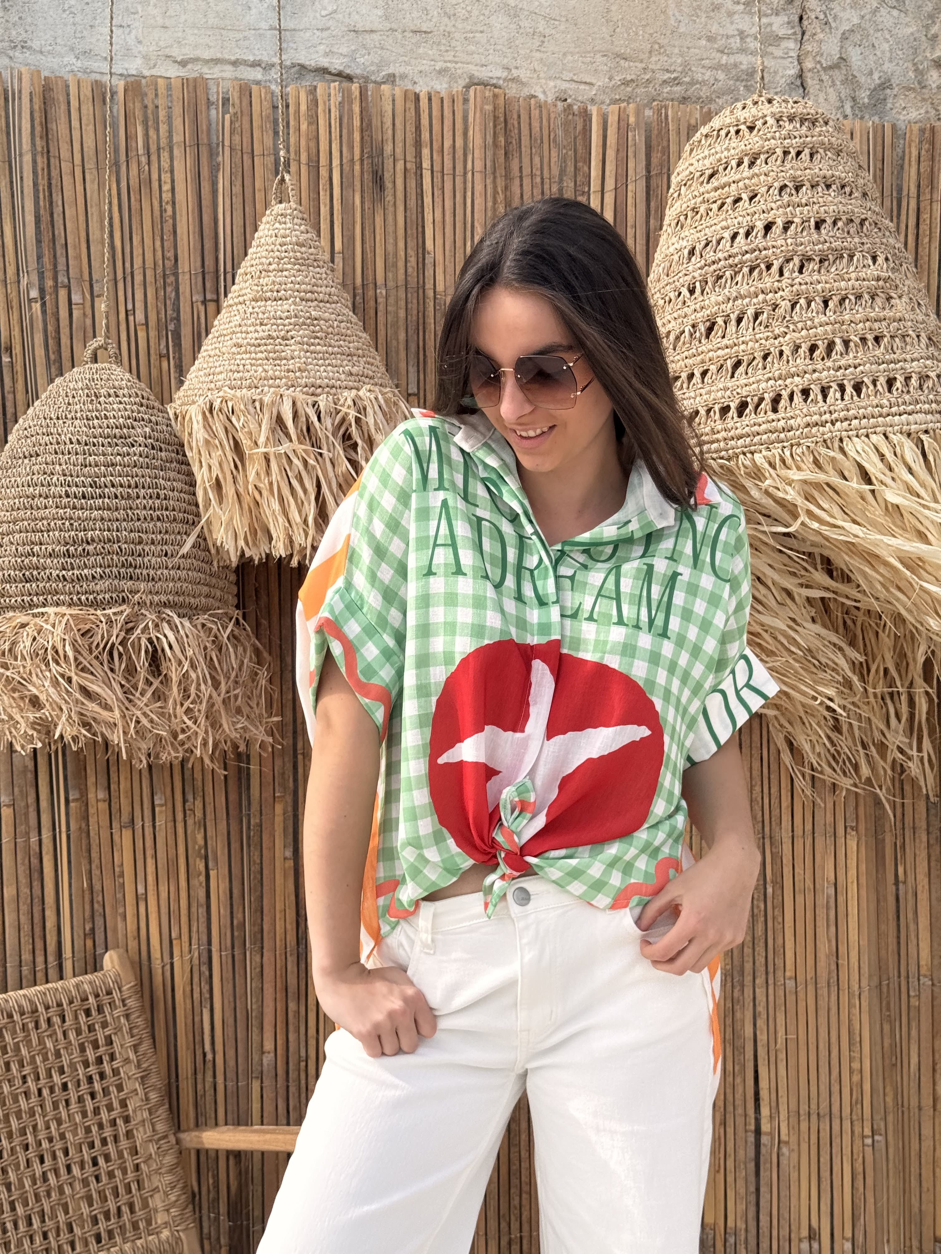 Chemise | JIONA | Vert Et Blanc