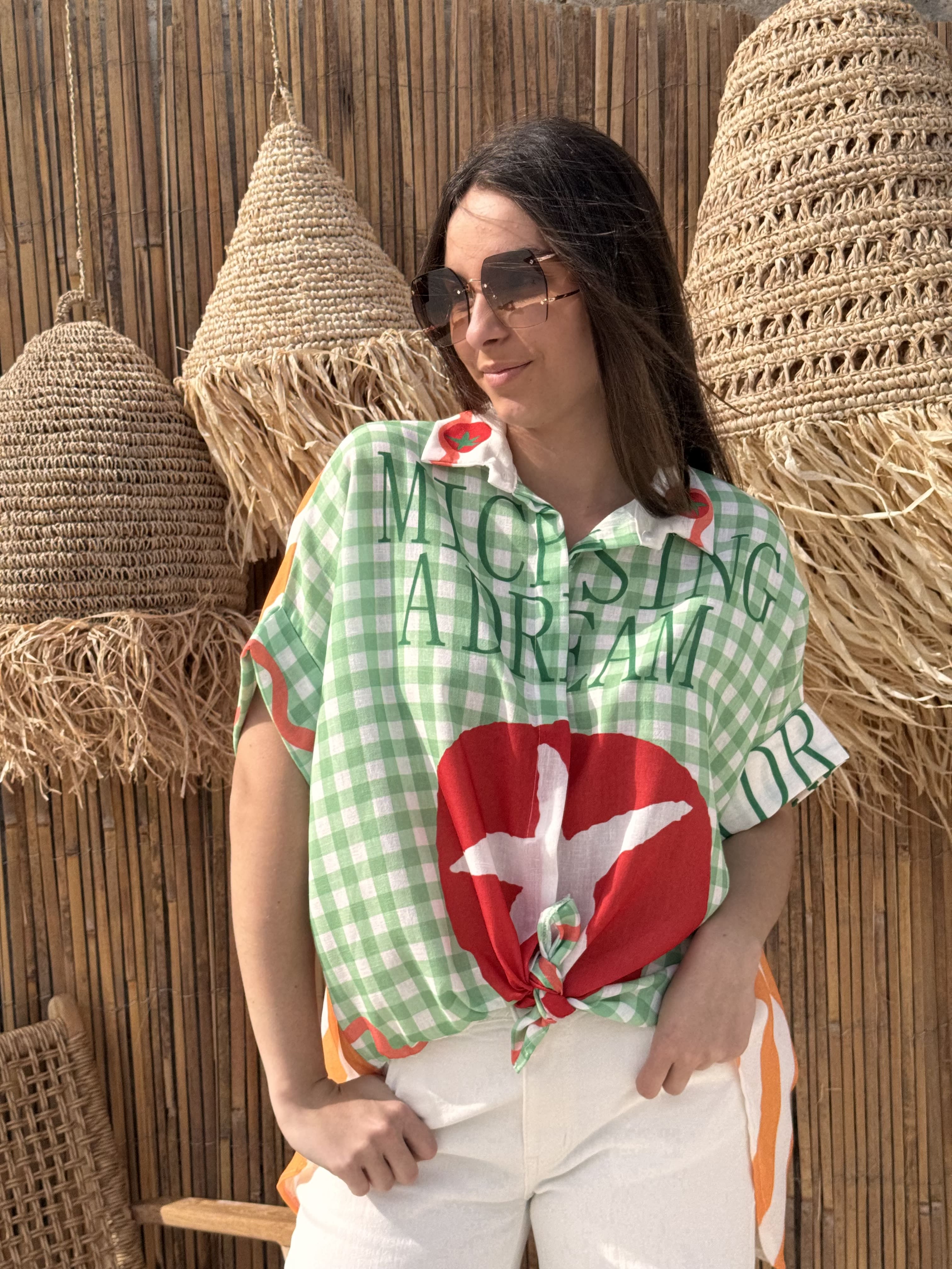Chemise | JIONA | Vert Et Blanc