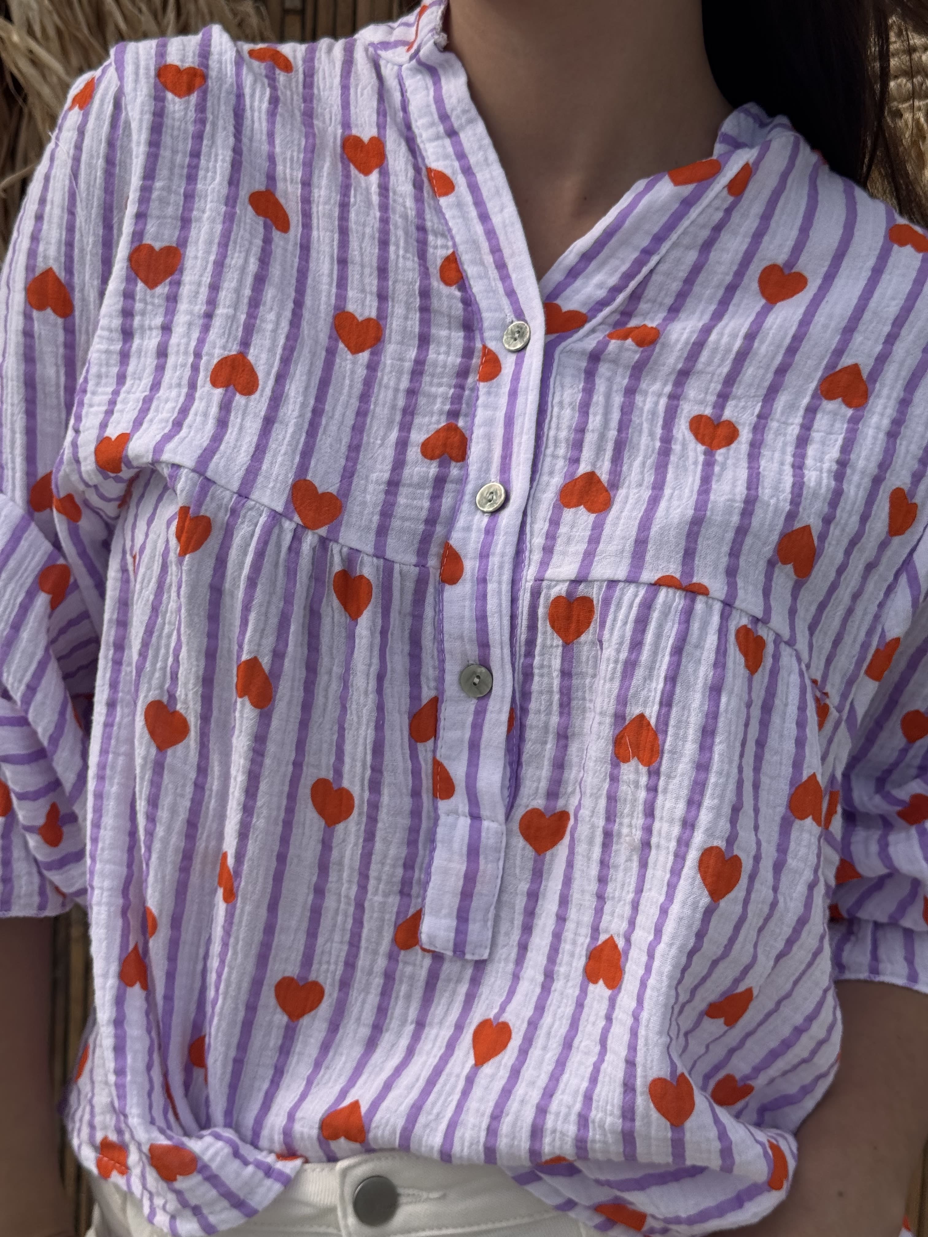 Blouse | SOLEA | Violette Et Blanche