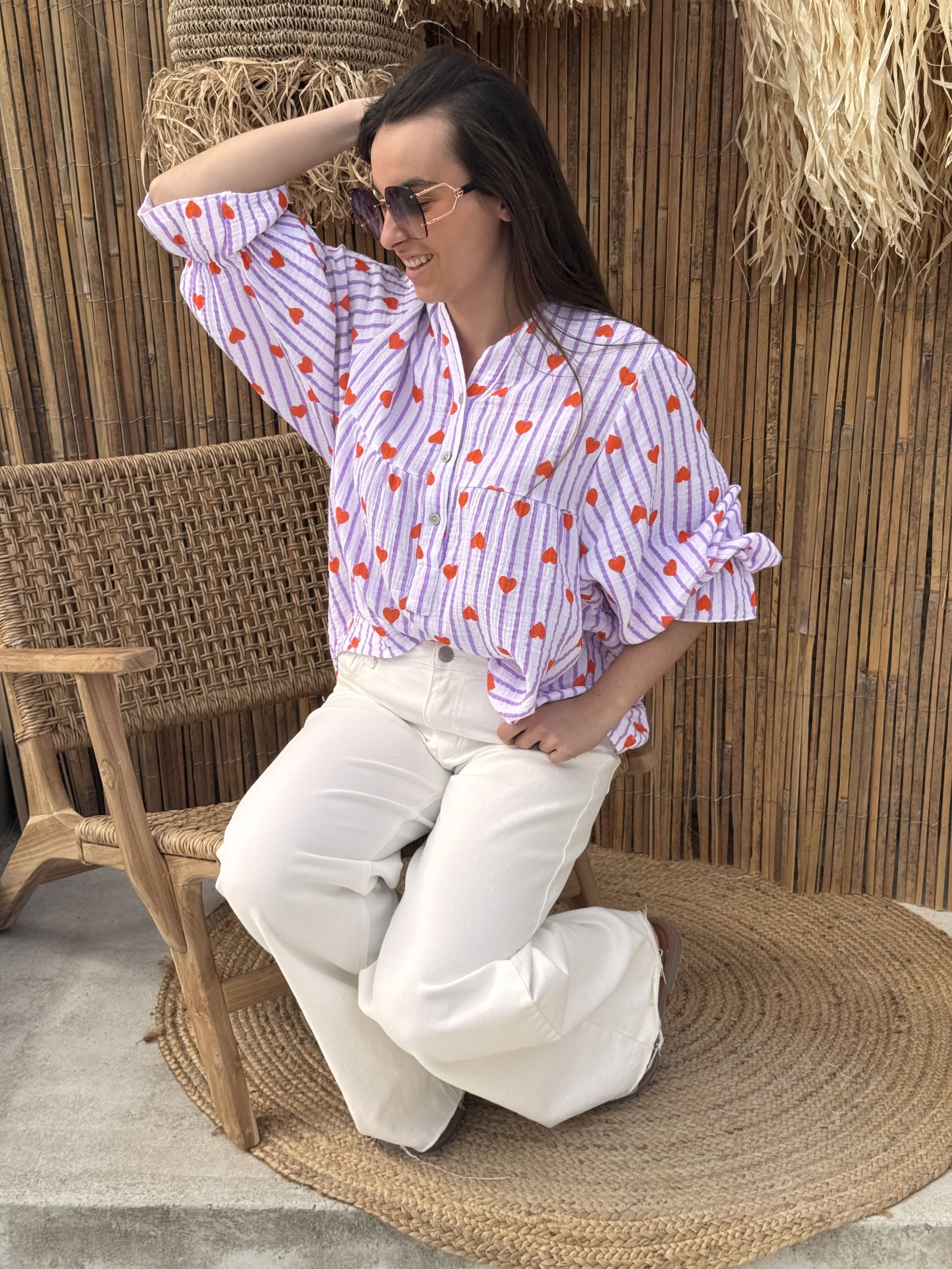 Blouse | SOLEA | Violette Et Blanche