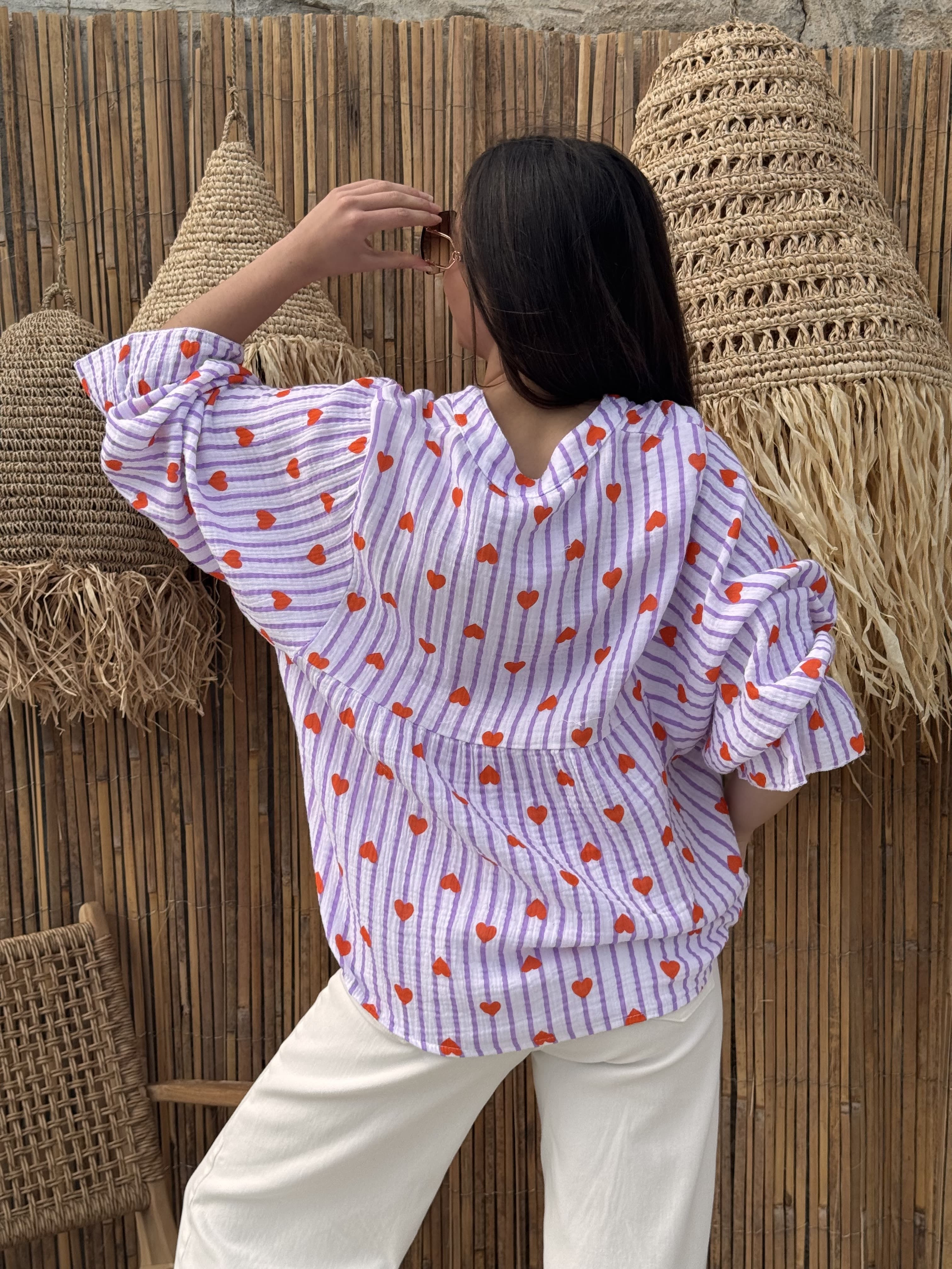 Blouse | SOLEA | Violette Et Blanche