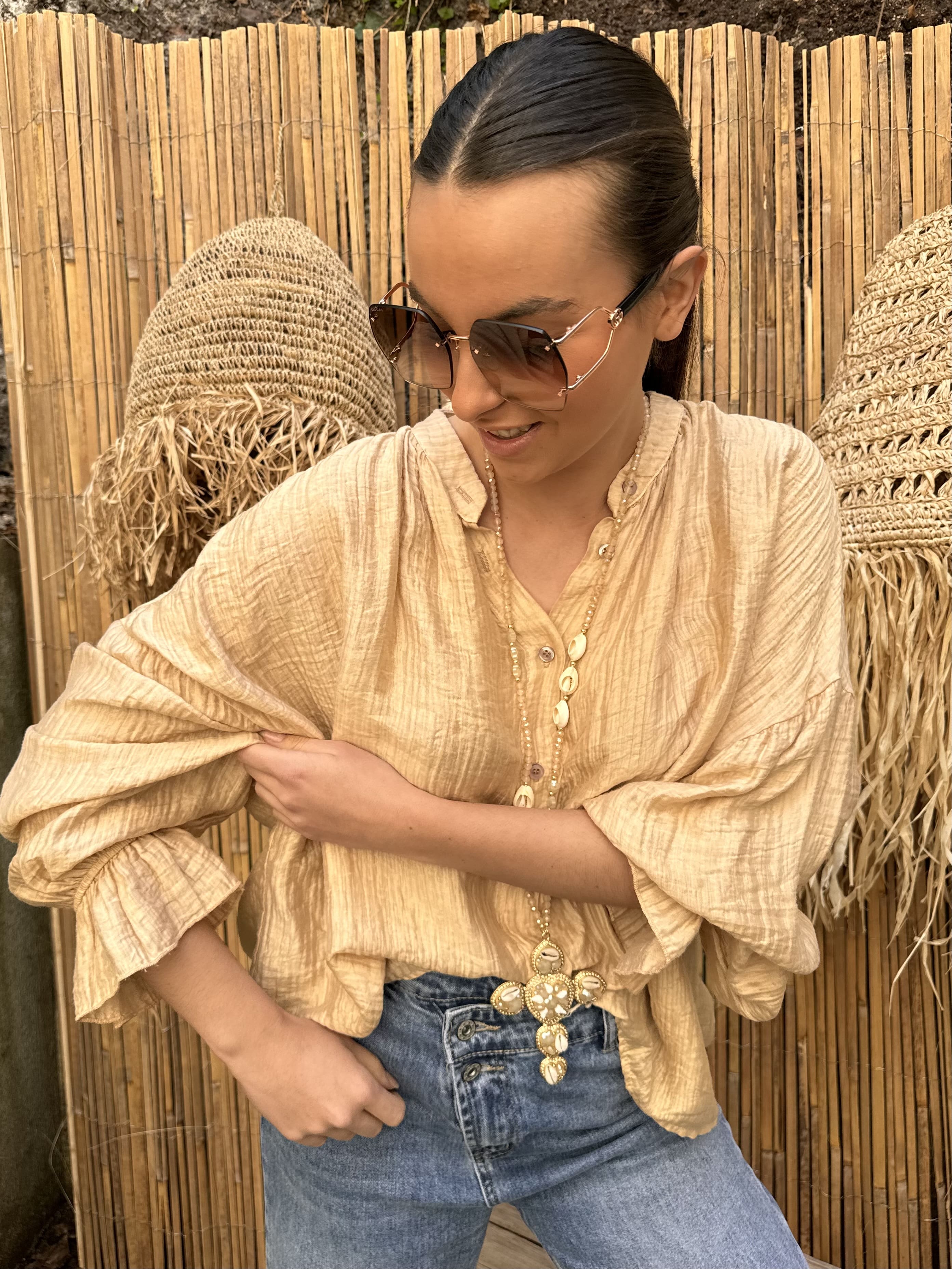 Blouse | ASTRID | Camel