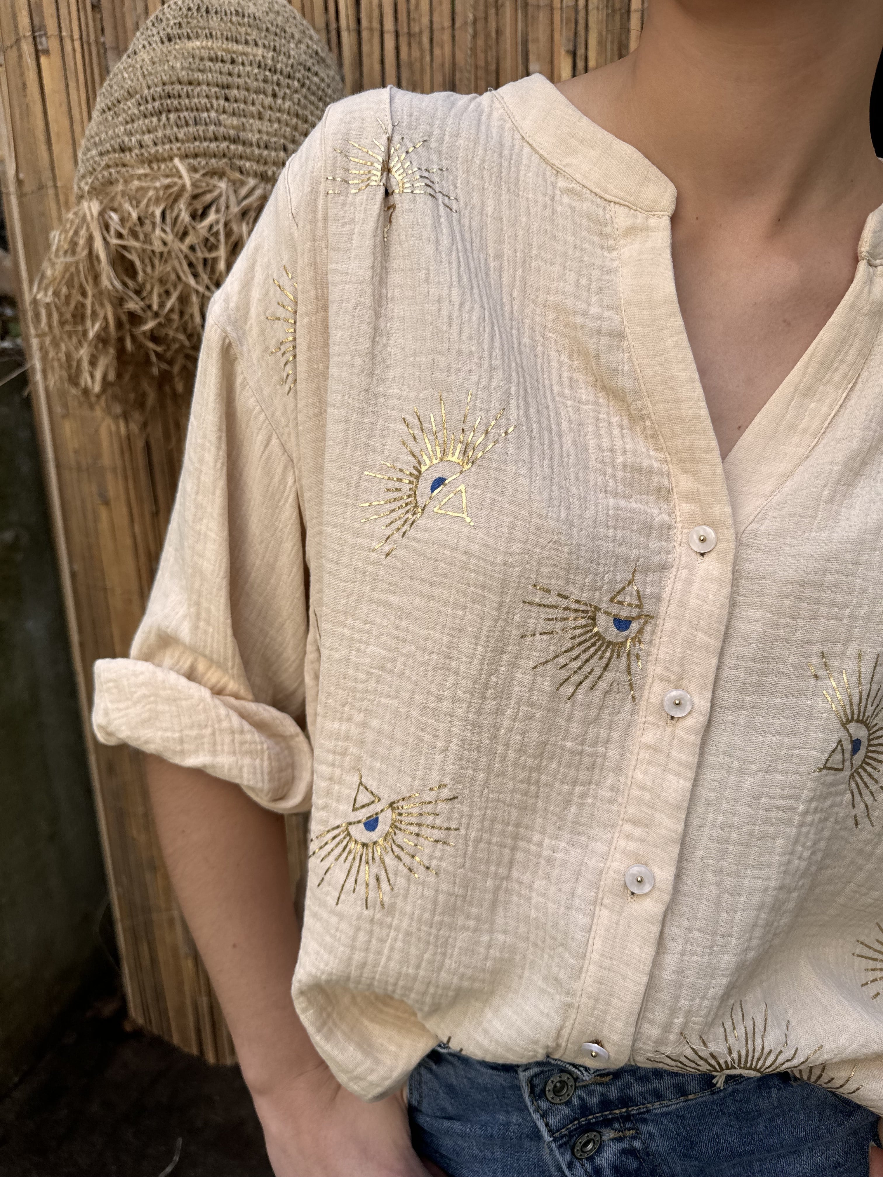 Blouse | Yuna | Beige