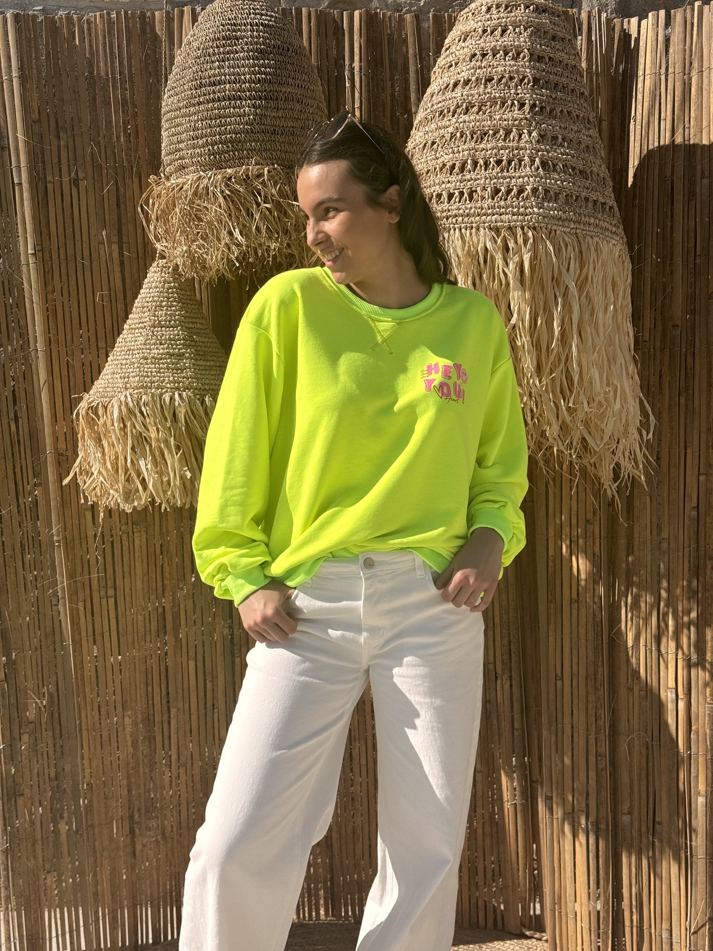 Sweat | ROMY | Jaune Fluo
