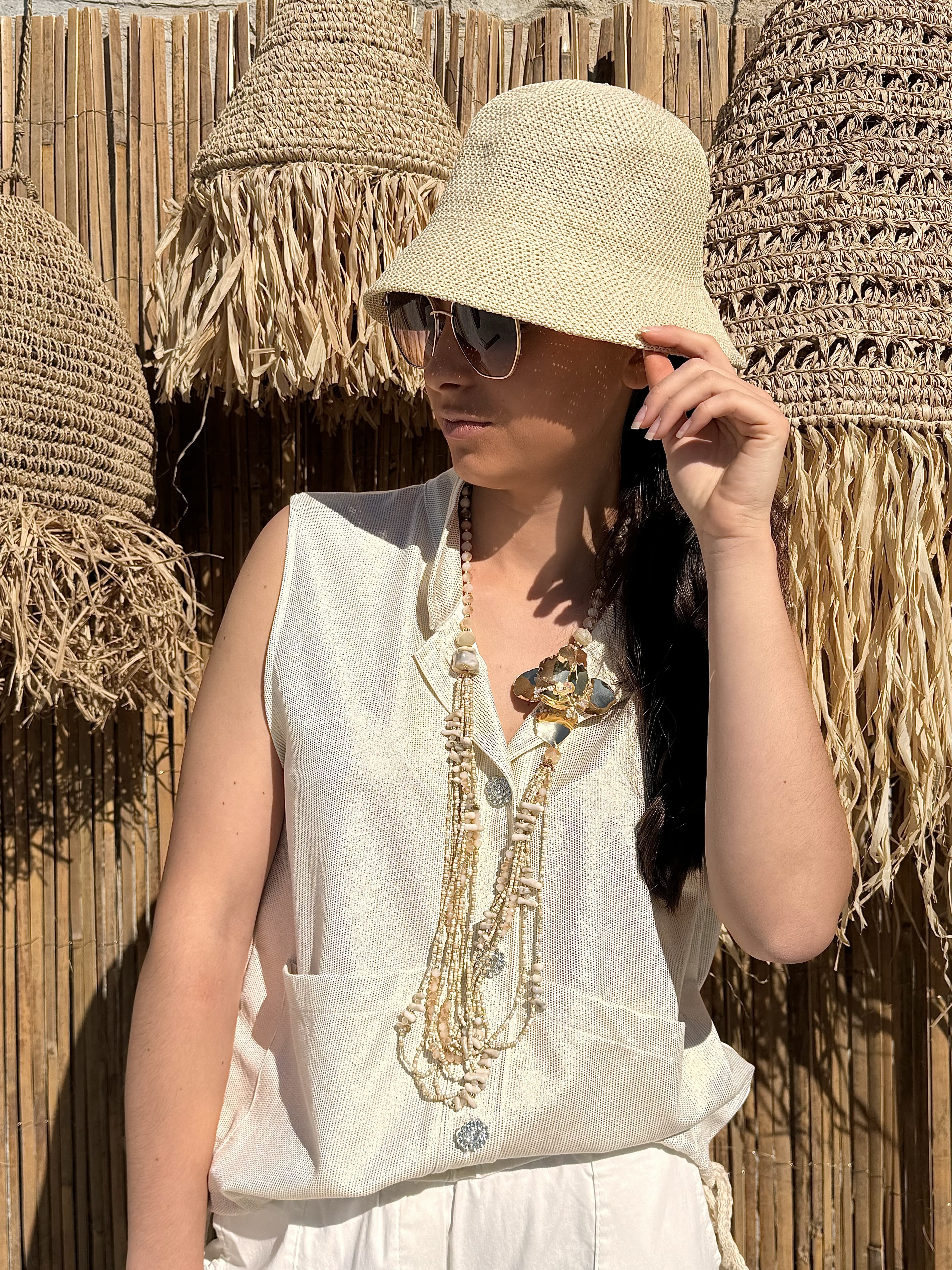 Gilet | LUREXIA | Doré Clair