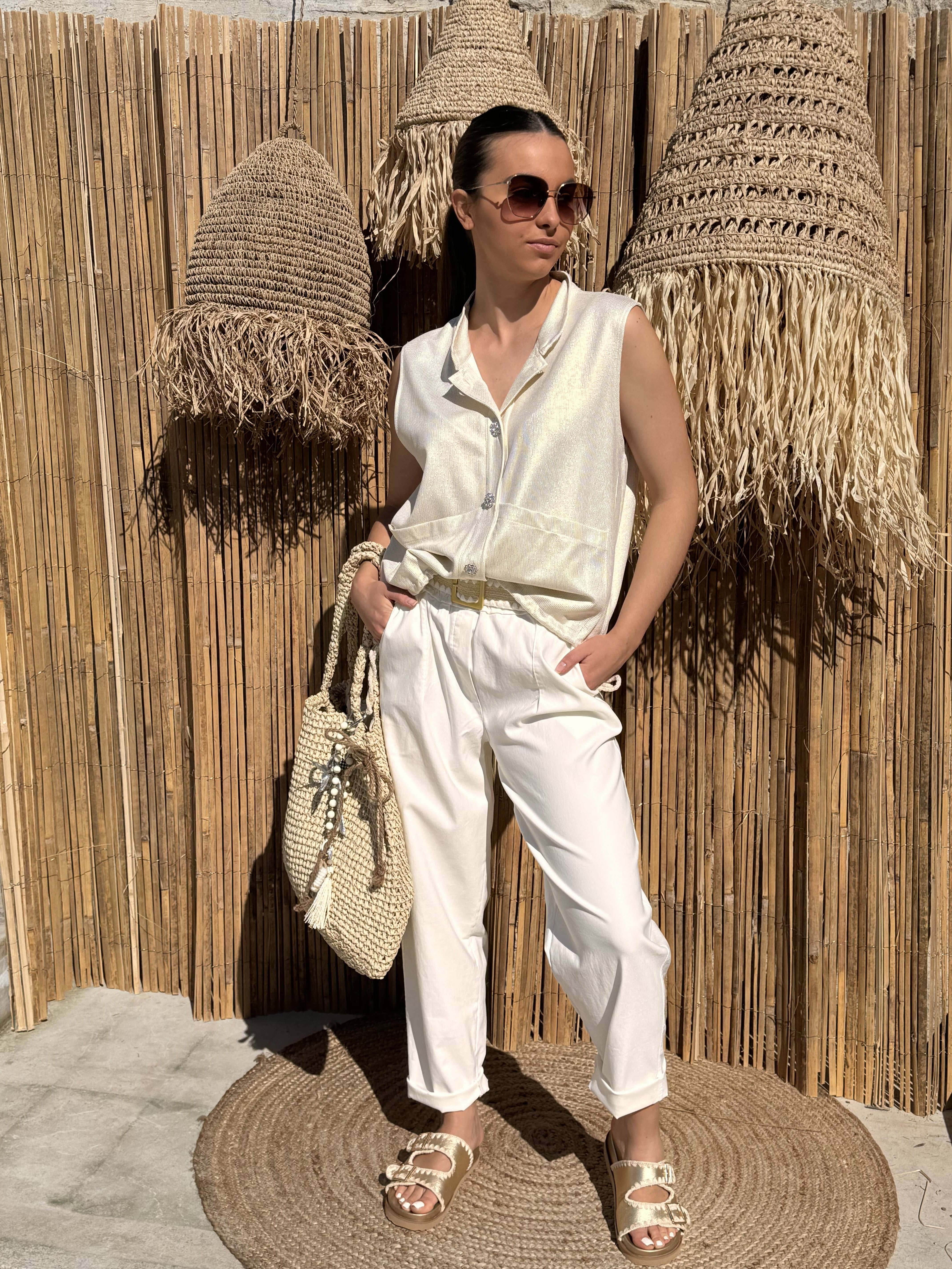 Pantalon | ELIA | Blanc cassé