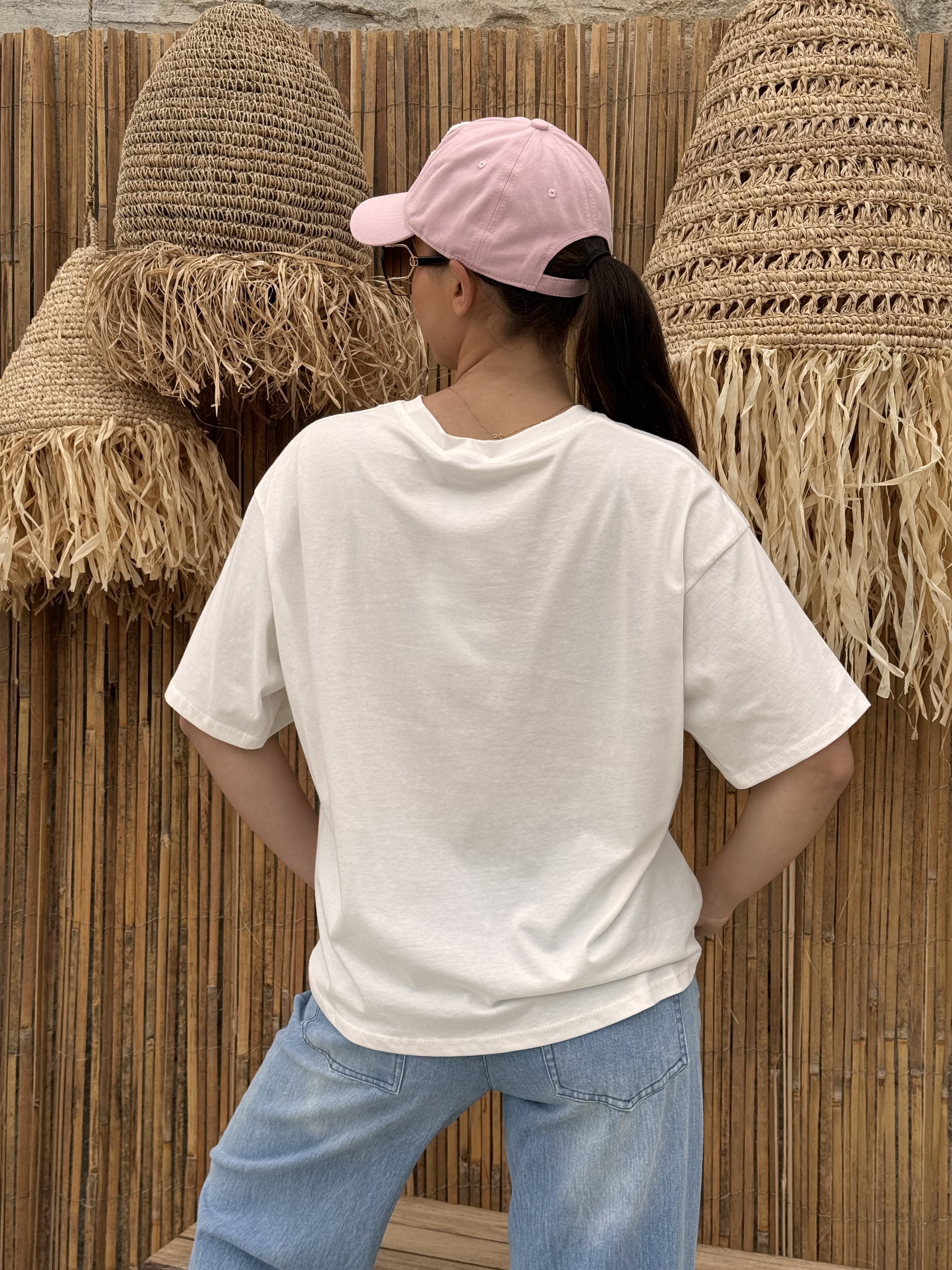 T-shirt | NAYA | Blanc Rose