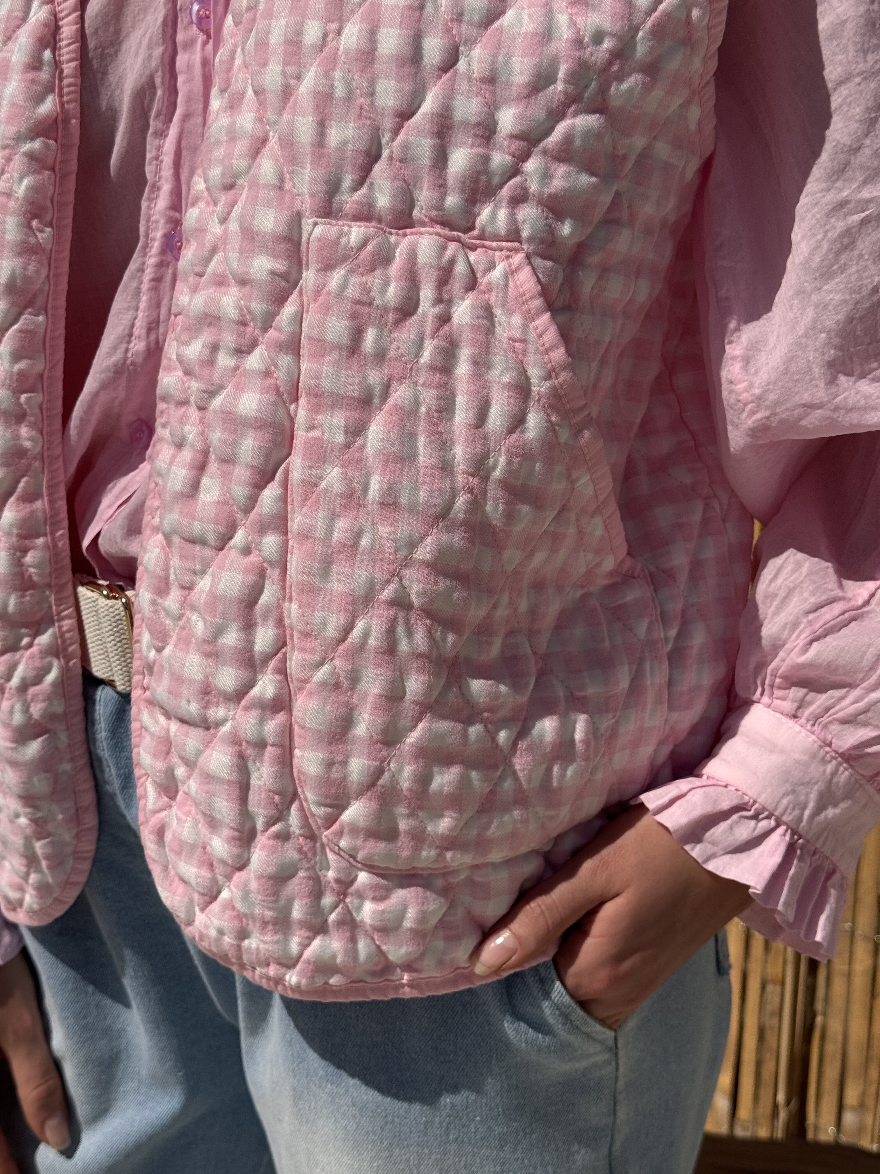 Veste sans manches | LYNA | Rose