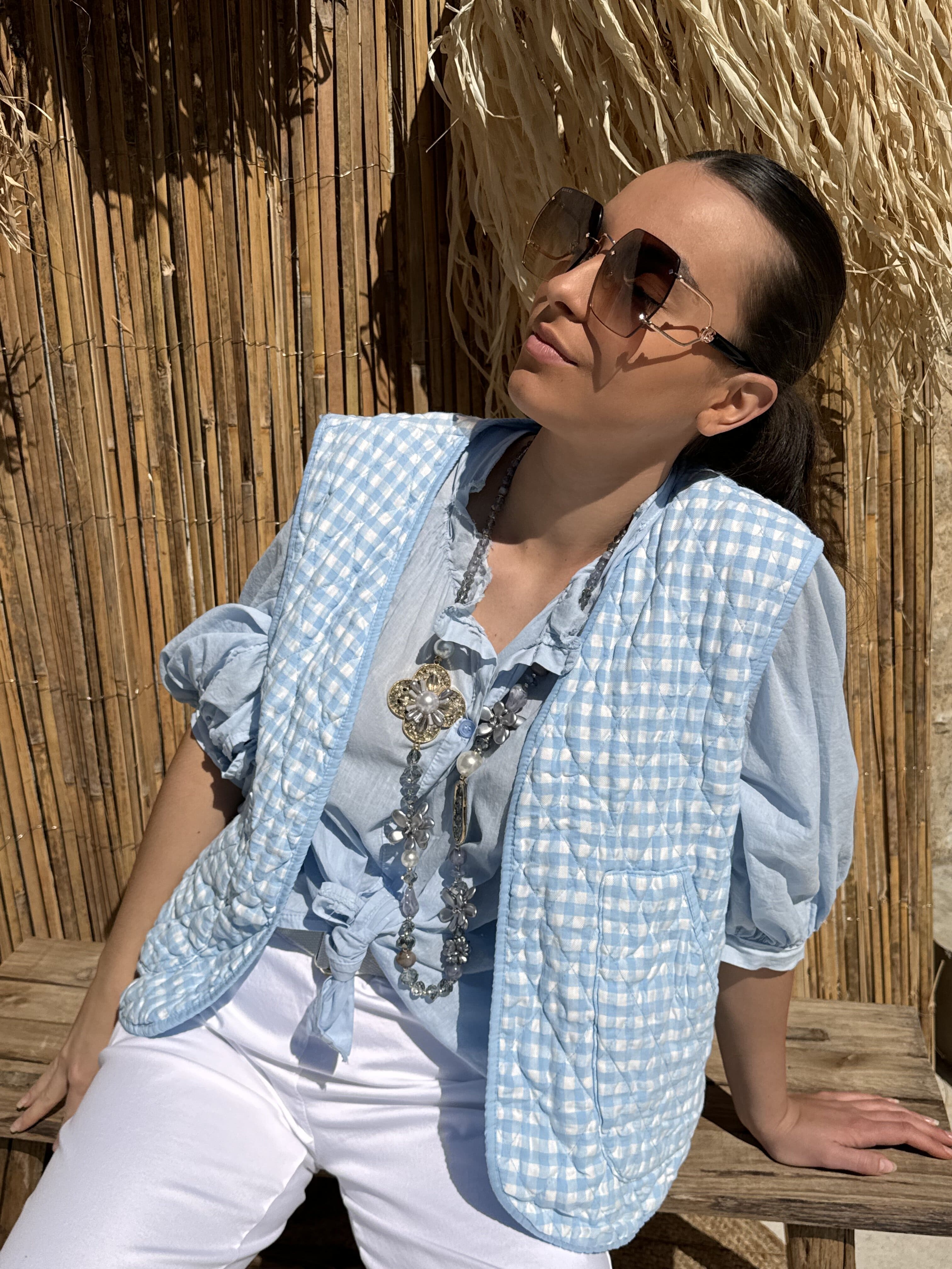 Veste sans manches | LYNA | Bleu