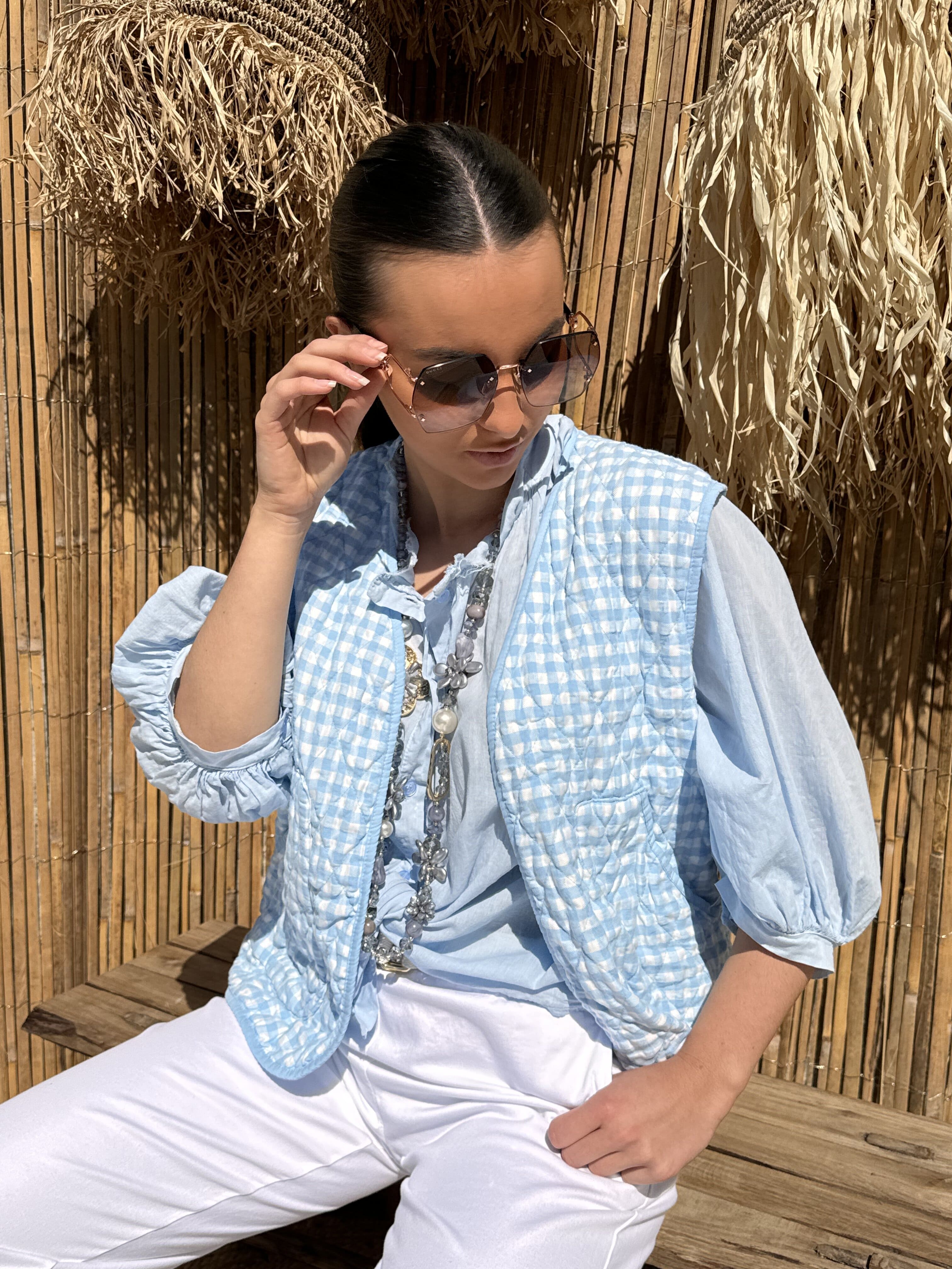 Veste sans manches | LYNA | Bleu