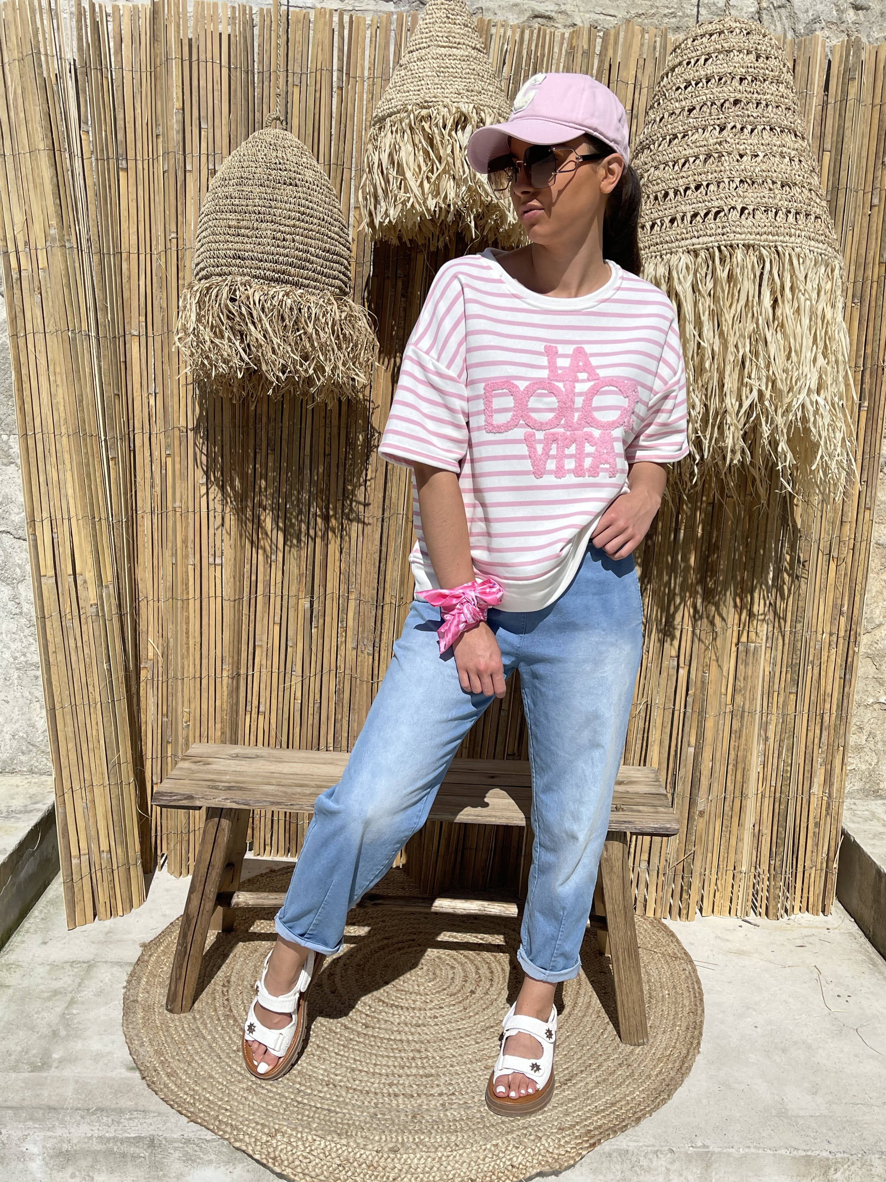 Sweat | AMALIA | Rose Et Blanc
