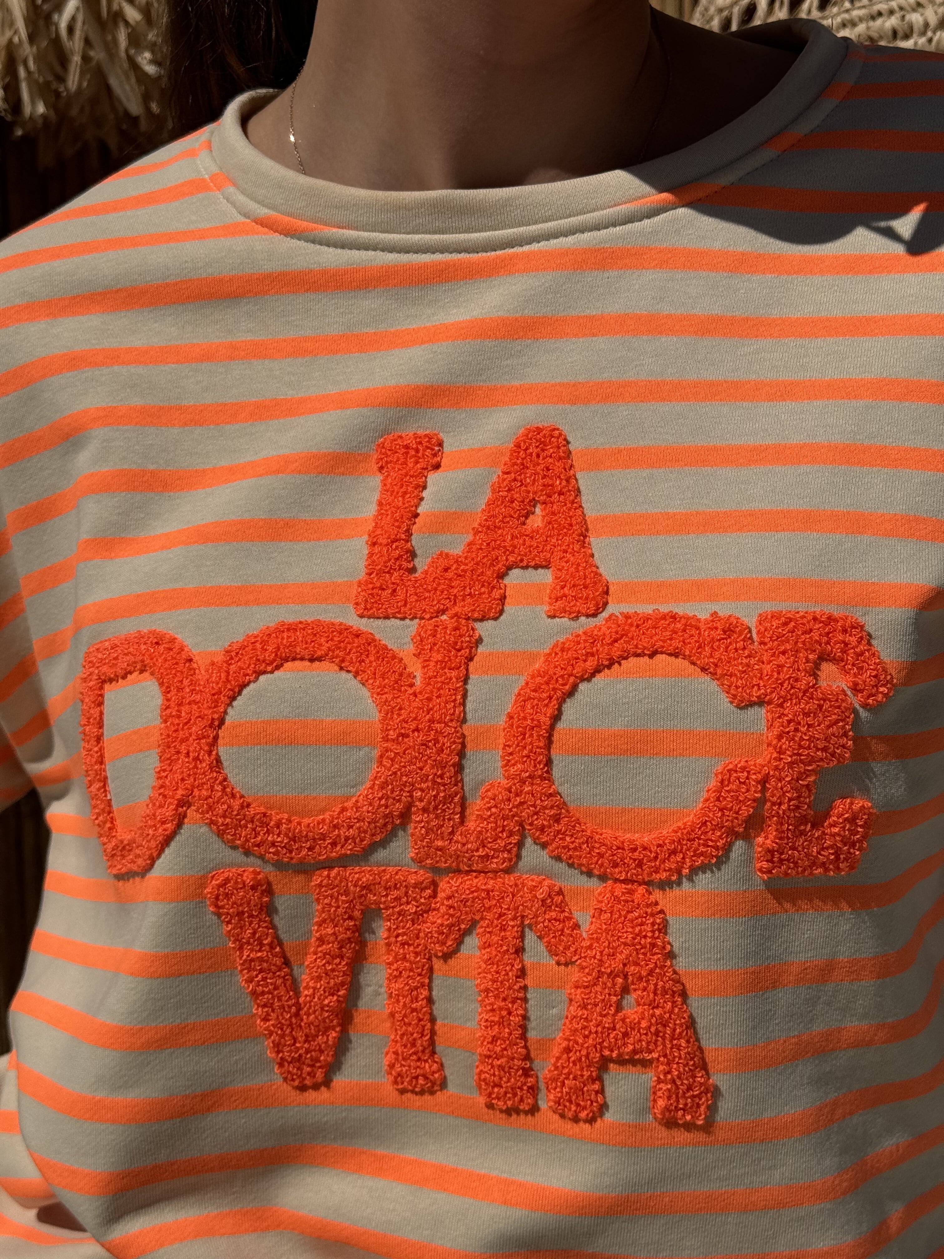 Sweat | AMALIA | Orange Et Beige